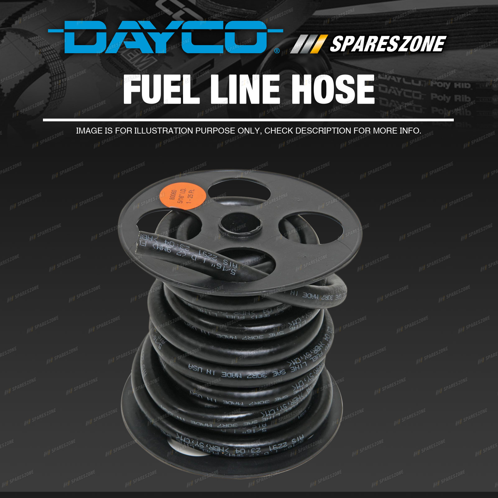 Dayco Fuel Line Hose 8mm x 15.20m for all gasoline engines except fuel ...