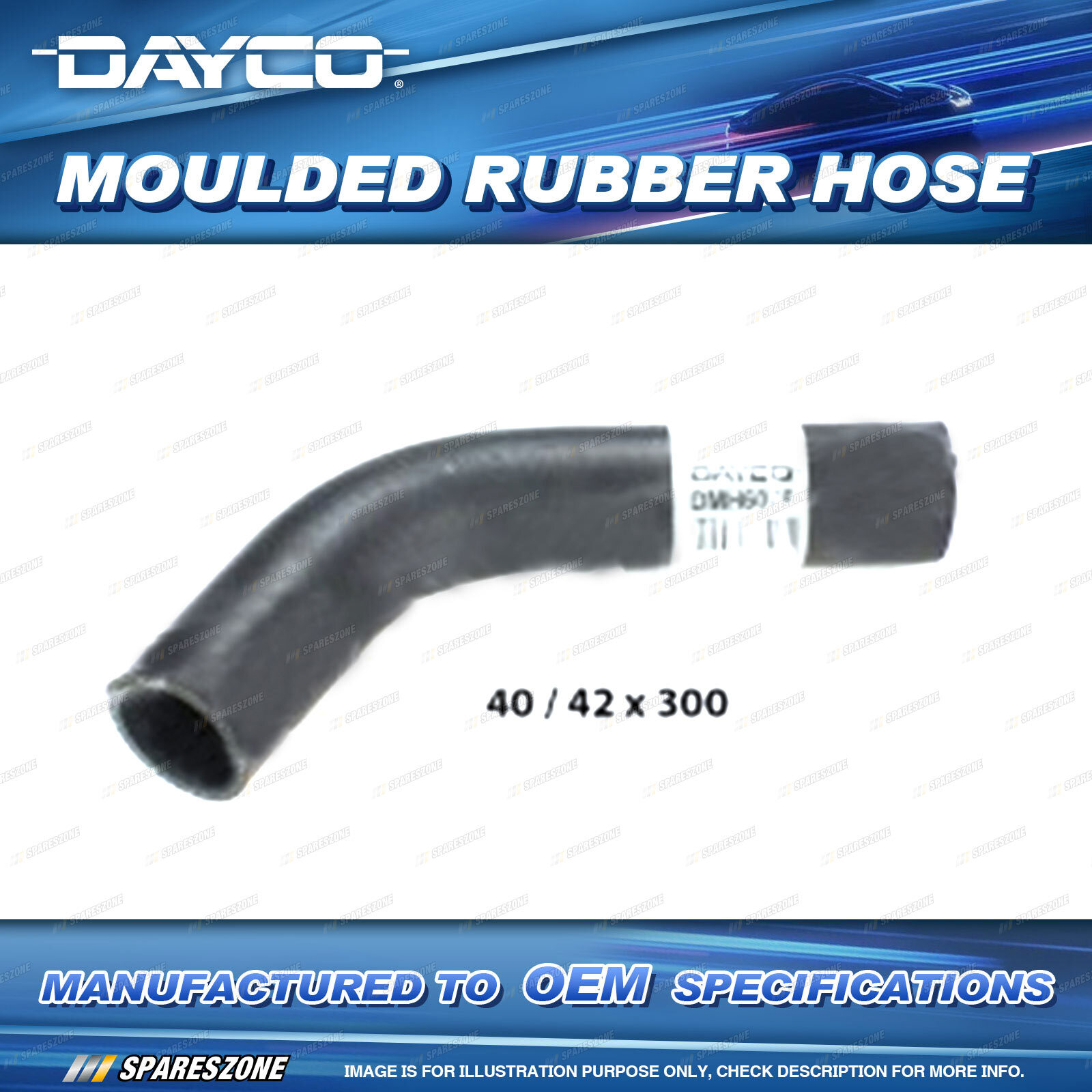 Dayco Lower Radiator Hose for Mitsubishi Fuso Canter FE211 3.3L 1978