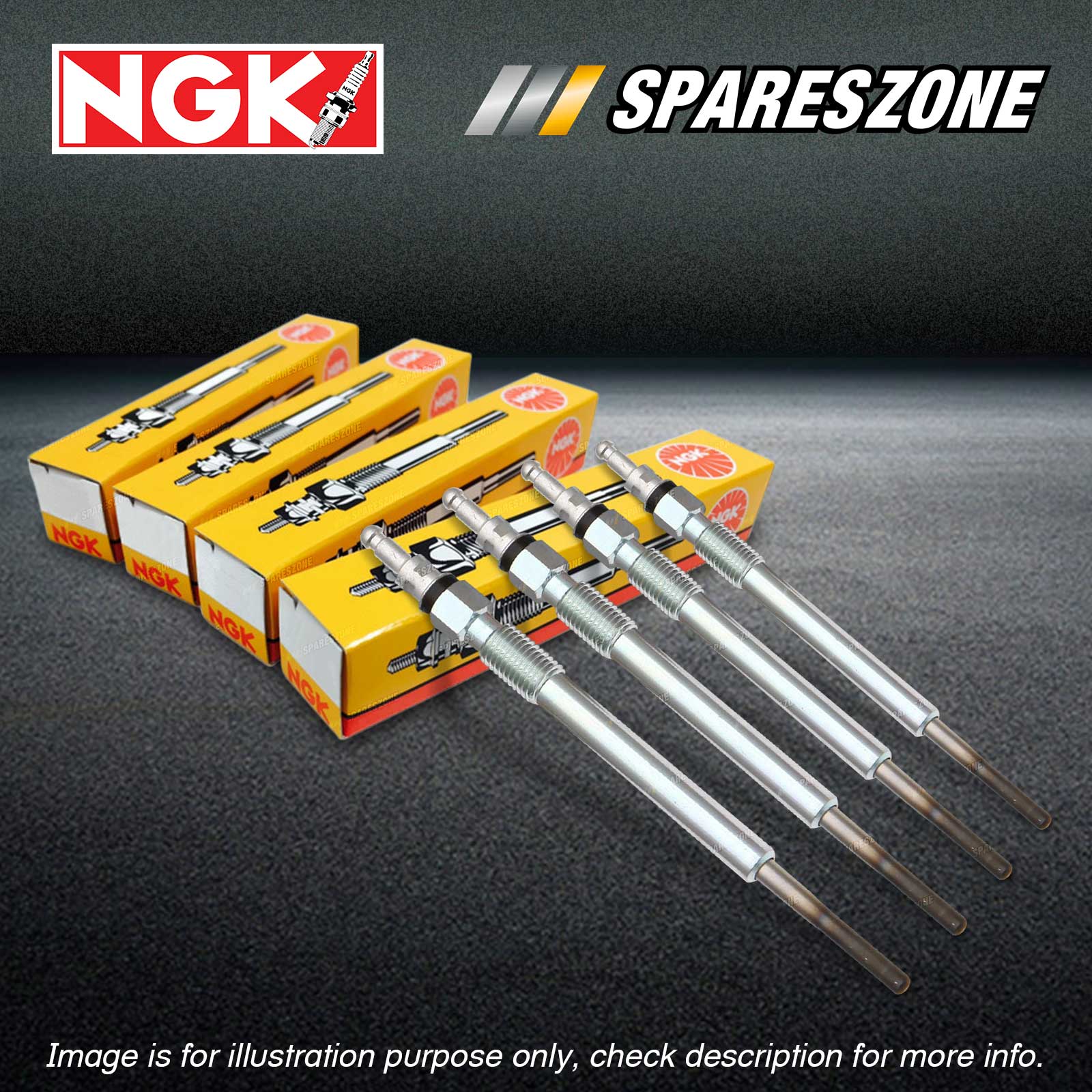 4 NGK Glow Plugs For Ford Ranger PX Mazda BT50 2.2L 4Cyl Diesel 11-ON ...