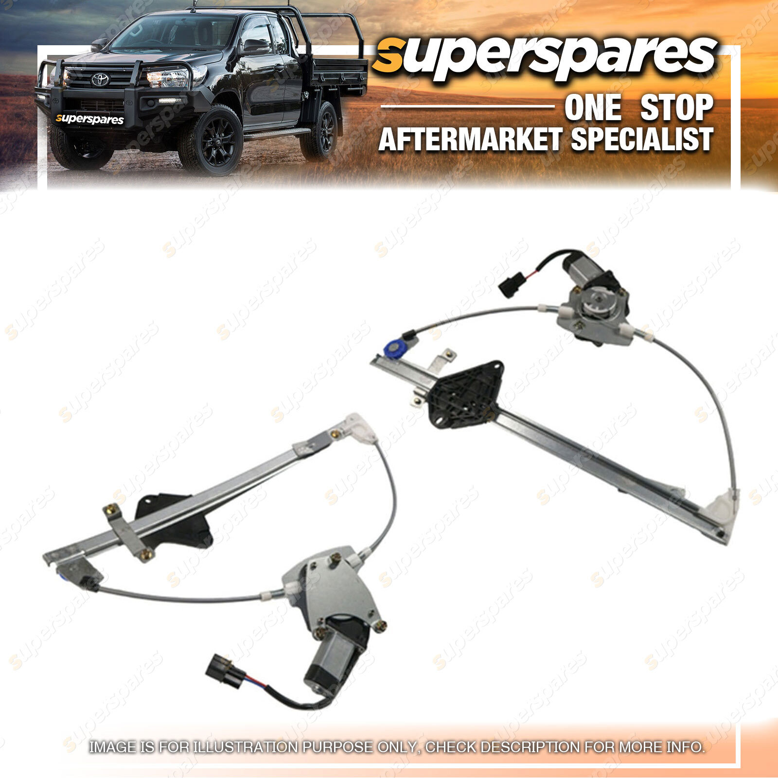 Right & Left Side Rear Electric Window Regulator for Subaru Outback BR ...