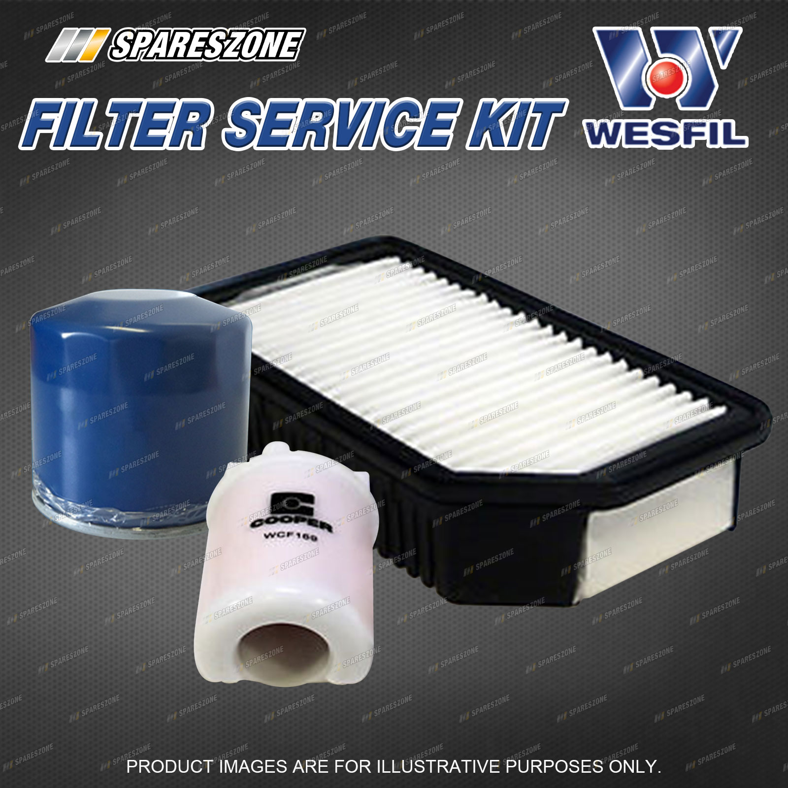 Wesfil Oil Air Fuel Filter Service Kit for Hyundai i20 PB 1.4 1.6