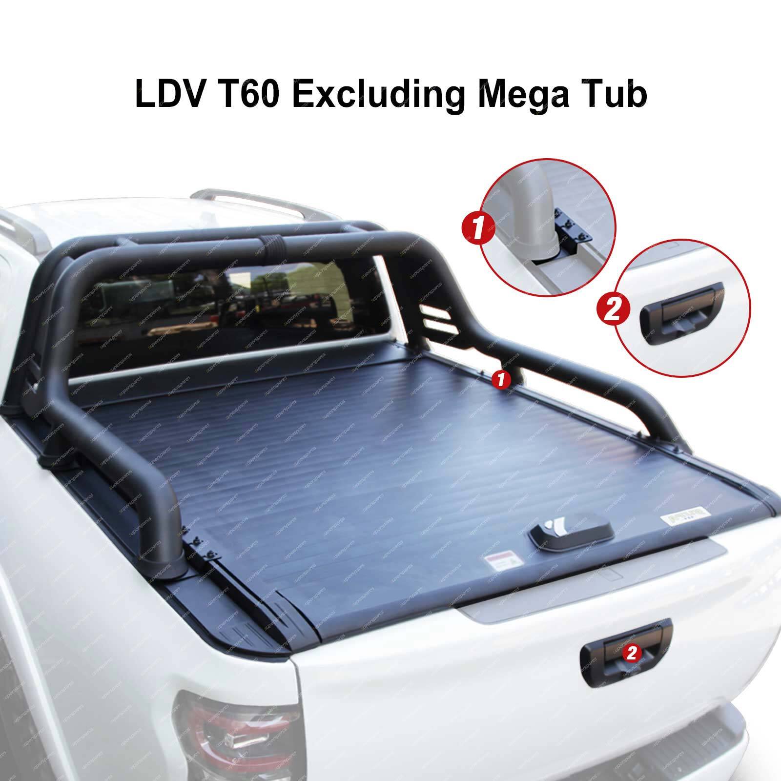 Roller Shutter Retractable Tonneau Lid & Tailgate Lock & Bracket for LDV T60