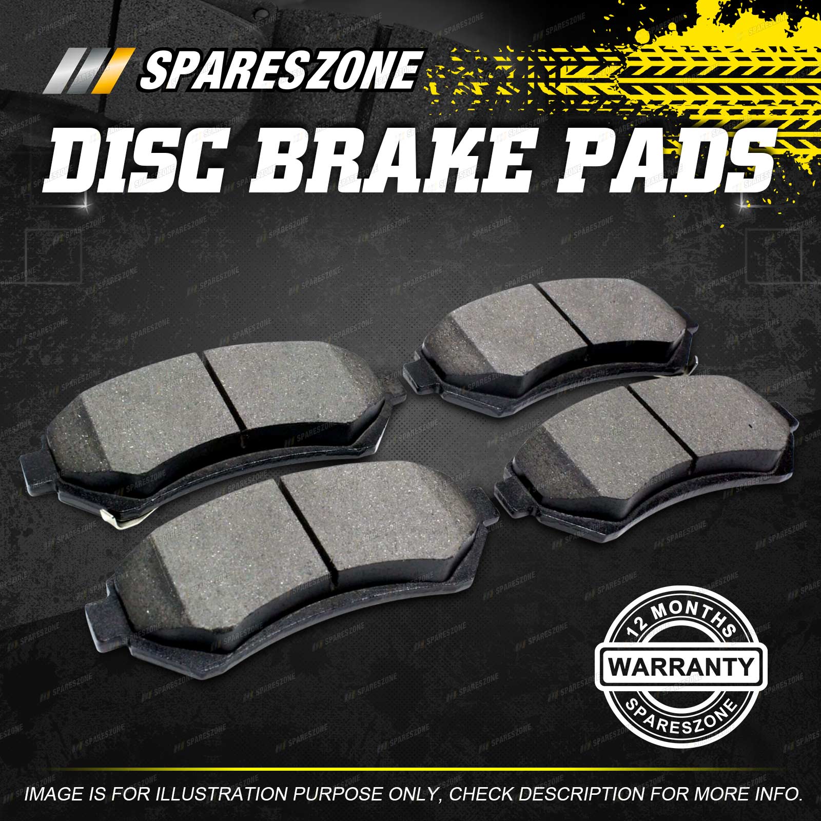 4Pcs Front Disc Brake Pads for Holden Adventra AWD Crewman VY VZ RWD