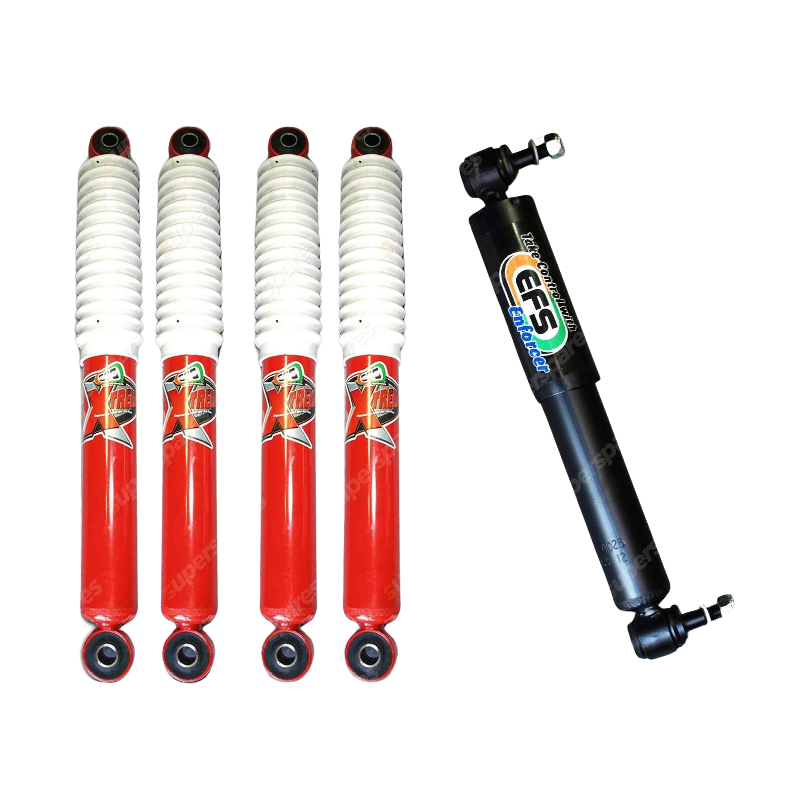 100mm Xtreme Shocks + Eye/Eye Steering Damper for Maverick Nissan Patrol GQ Y60