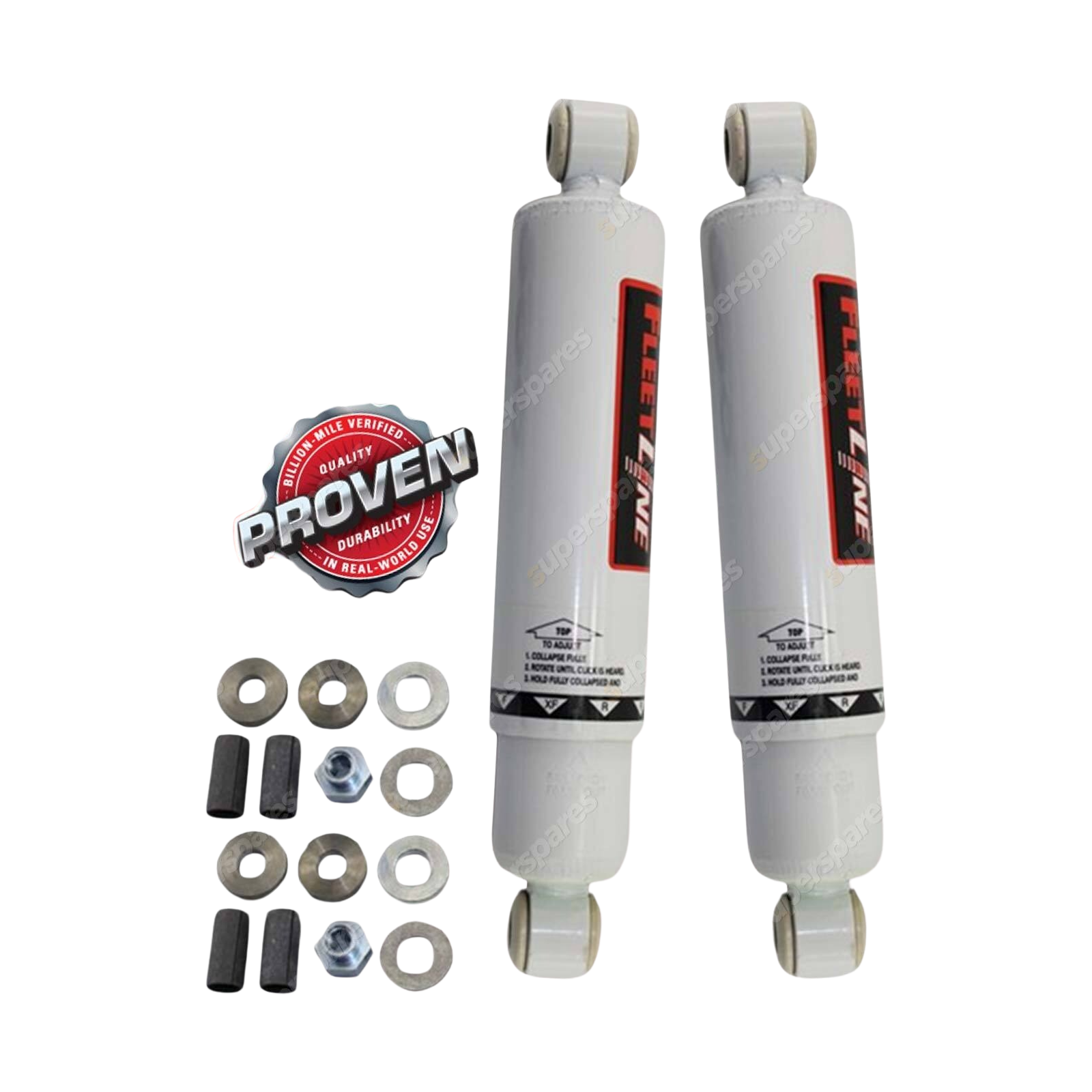 Rear Gabriel Fleetline Adjustable HD Truck Shocks for Mitsubishi Canter FE FG