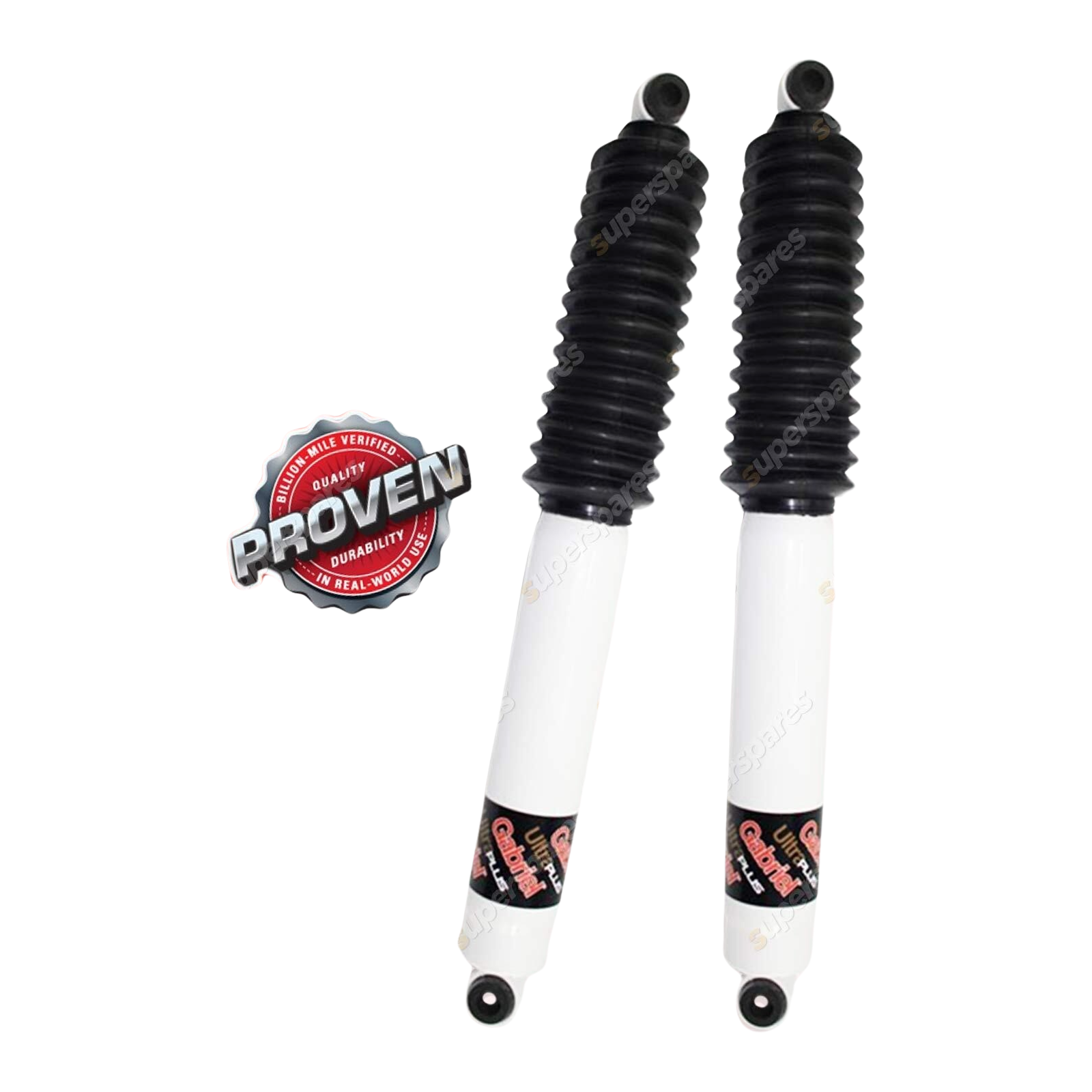 2 x Rear Gabriel Ultra Plus OE 25mm Raised Shocks for Mitsubishi Triton ML MN