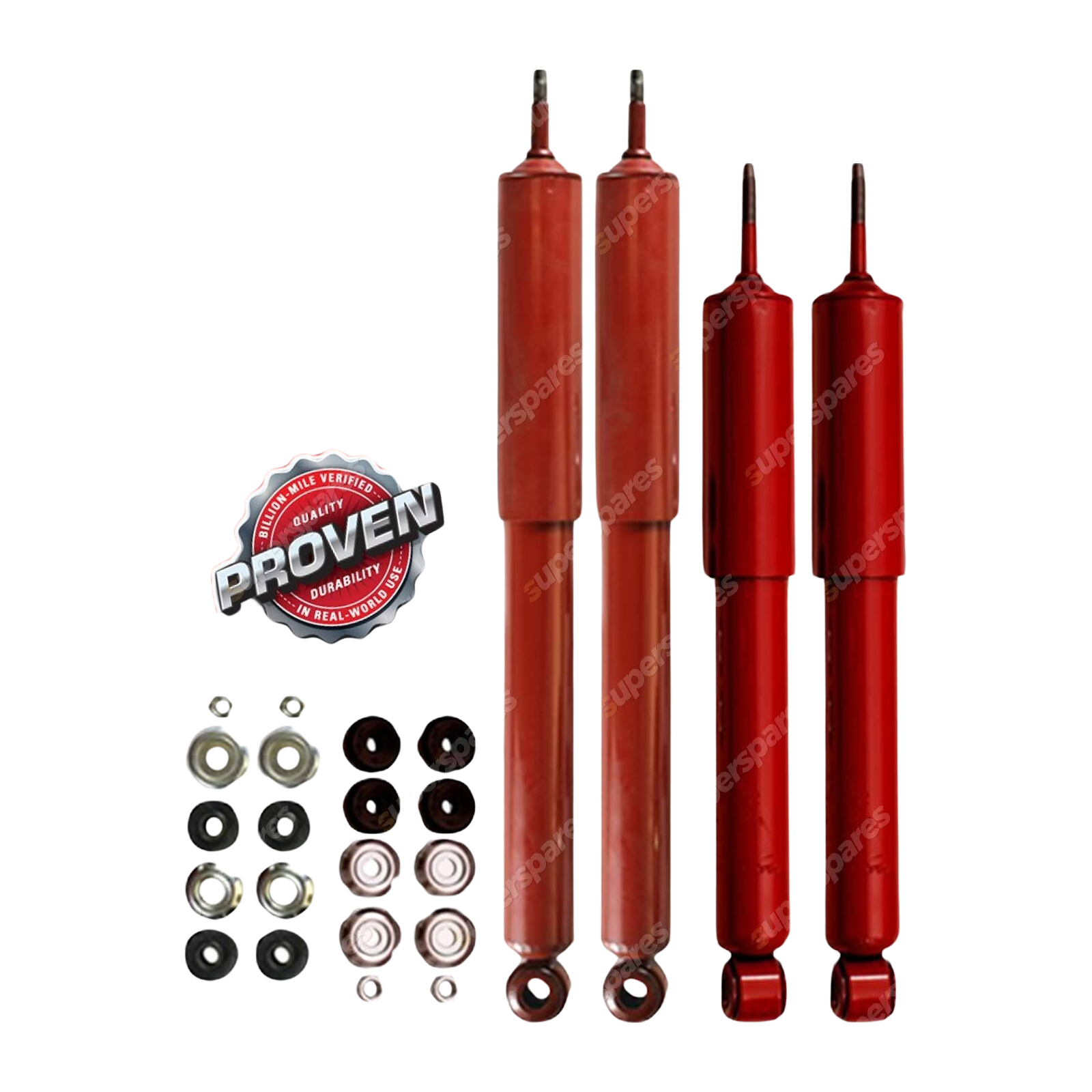 Gabriel Front + Rear Guardian Shocks for Daewoo Musso 2.9 3.2 4WD Wagon 98-02