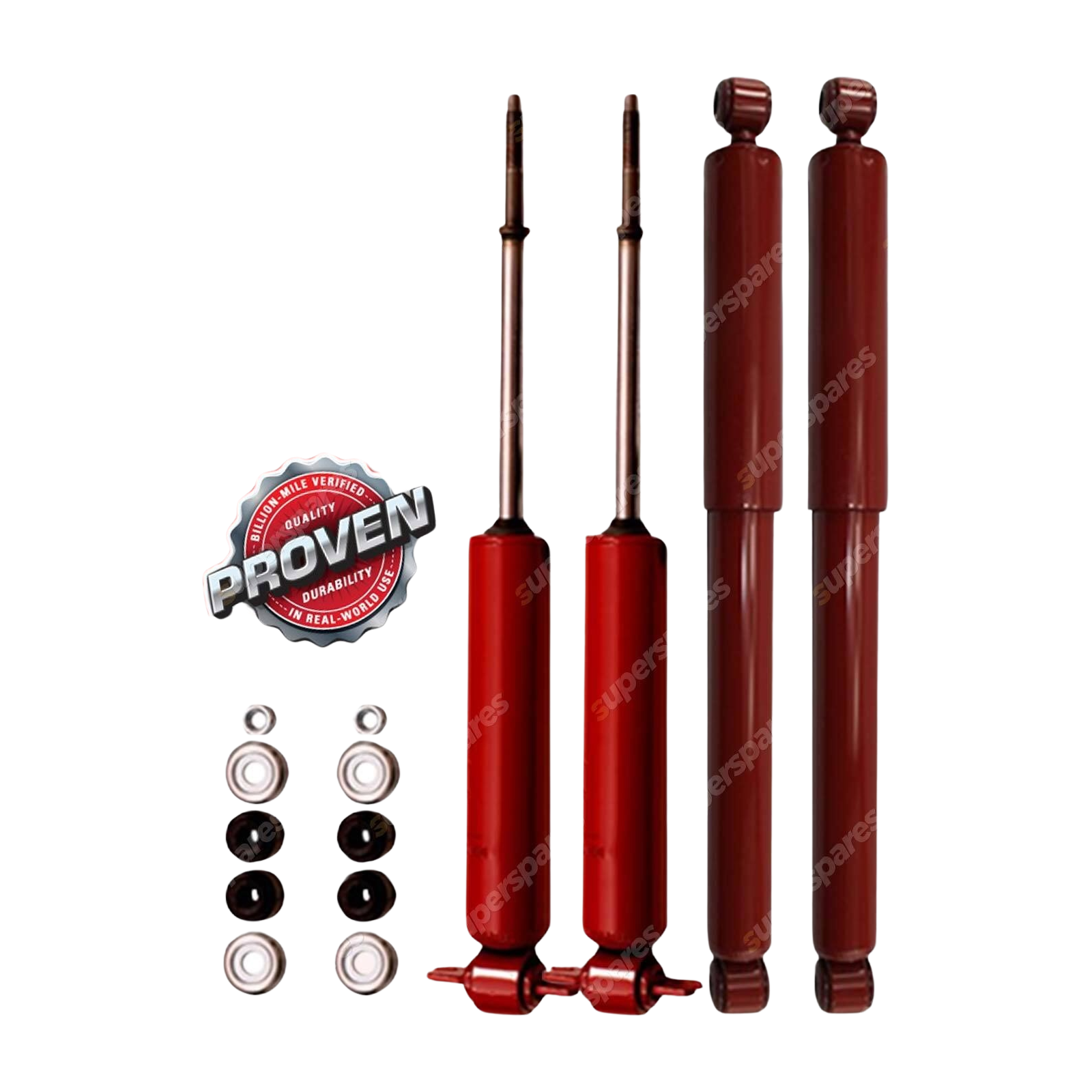 Gabriel Front + Rear Guardian Shocks for Mazda E1400 E2200 single rear wheels