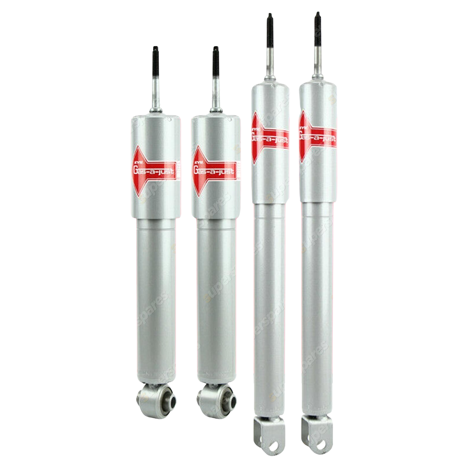 Front + Rear KYB GAS-A-JUST Monotube Shock Absorbers for DAIMLER Double Six SB