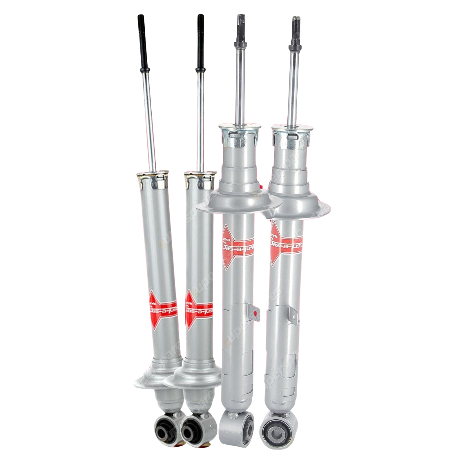 Front + Rear KYB GAS-A-JUST Monotube Shock Absorbers for LEXUS IS250 GSE20R RWD