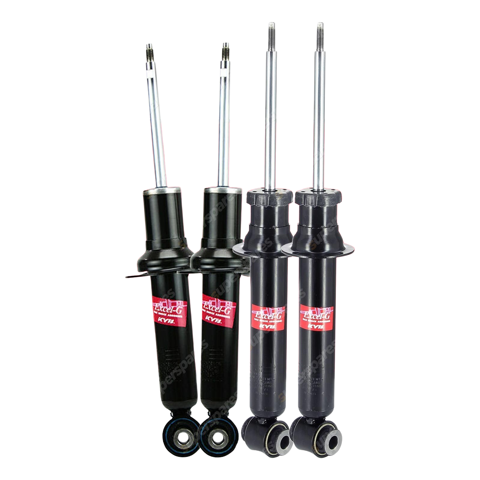 Front + Rear KYB EXCEL-G Shock Absorbers for PEUGEOT 508 4HL DW12 2.2 DT4 FWD