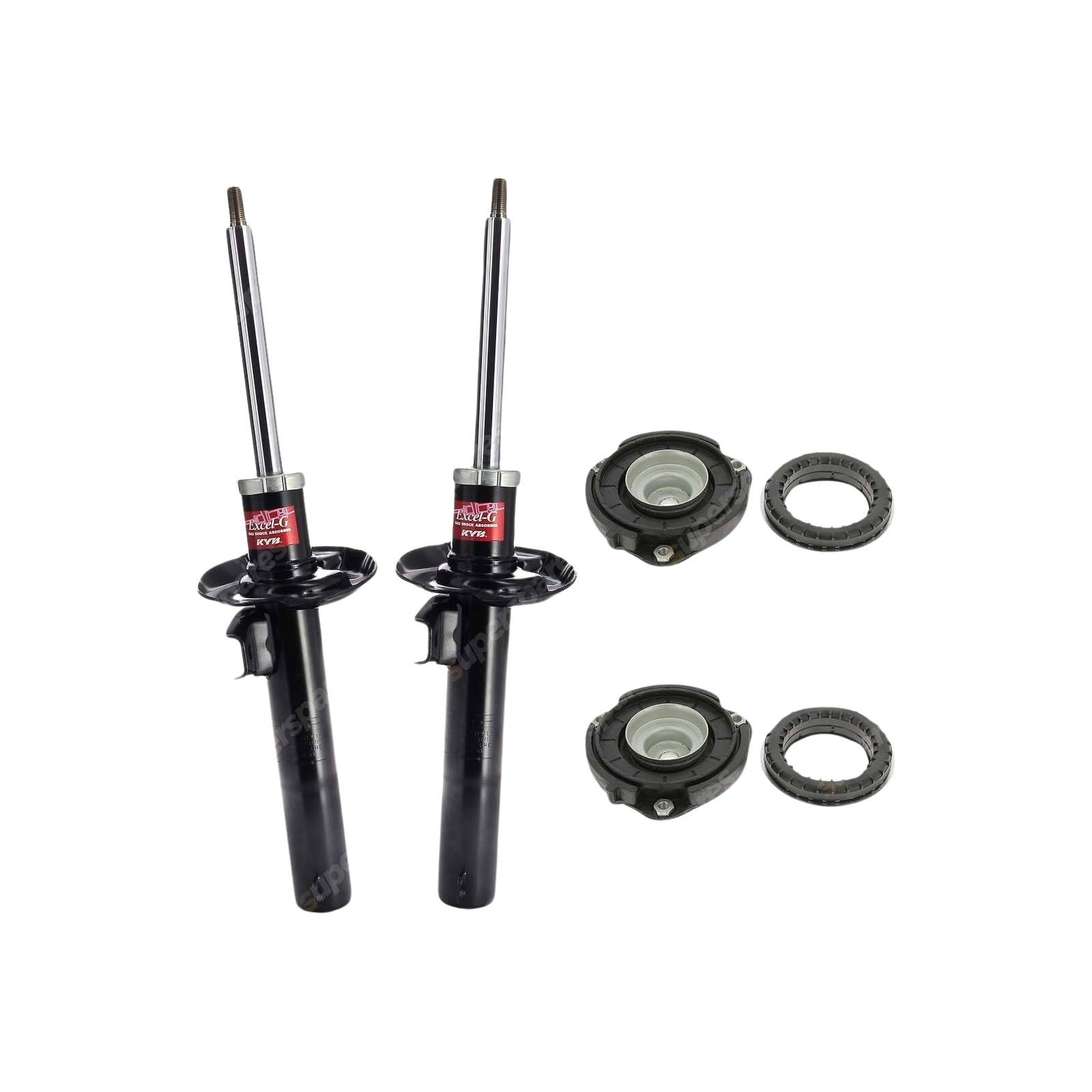 Pair Front KYB Shock Absorbers + Strut Mount Kit for Audi A3 8P All Styles 04-13