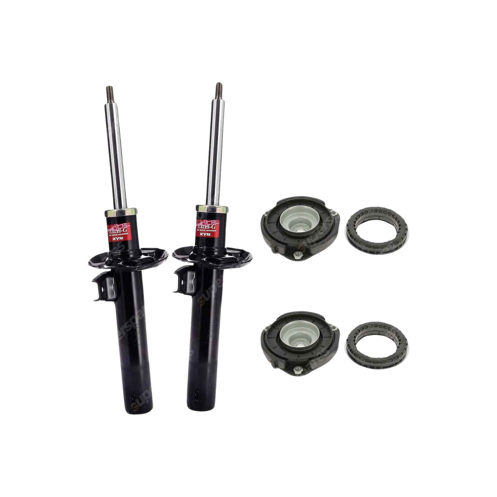 Pair Front KYB Shock Absorbers Strut Top Mount Kit for Audi A3 8P Quattro 05-13