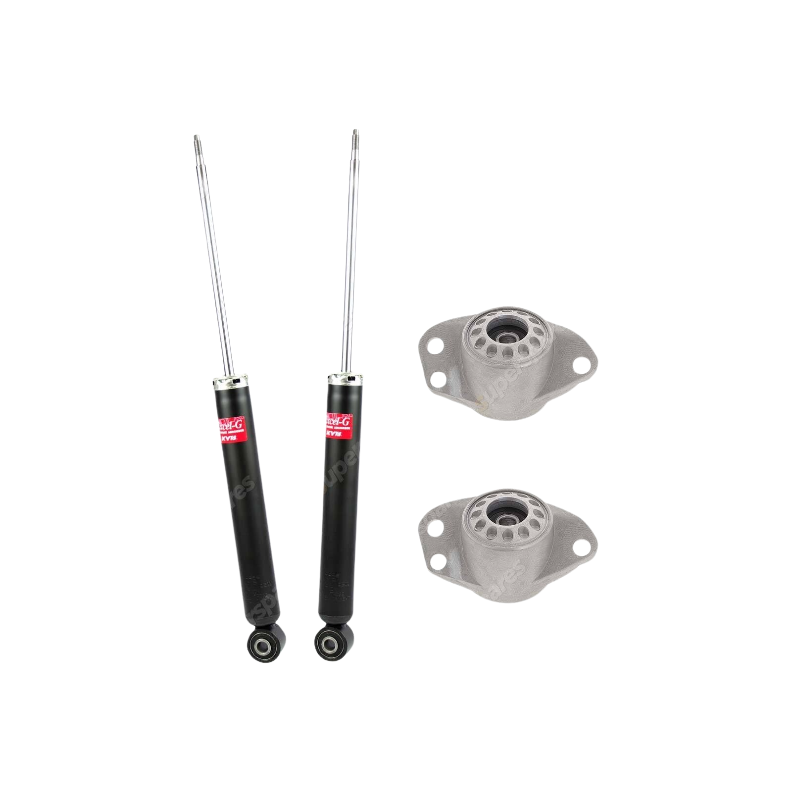 2 Rear KYB Shock Absorbers Strut Mount Kit for Audi A3 8P 2.0 FSI Ambition 05-07