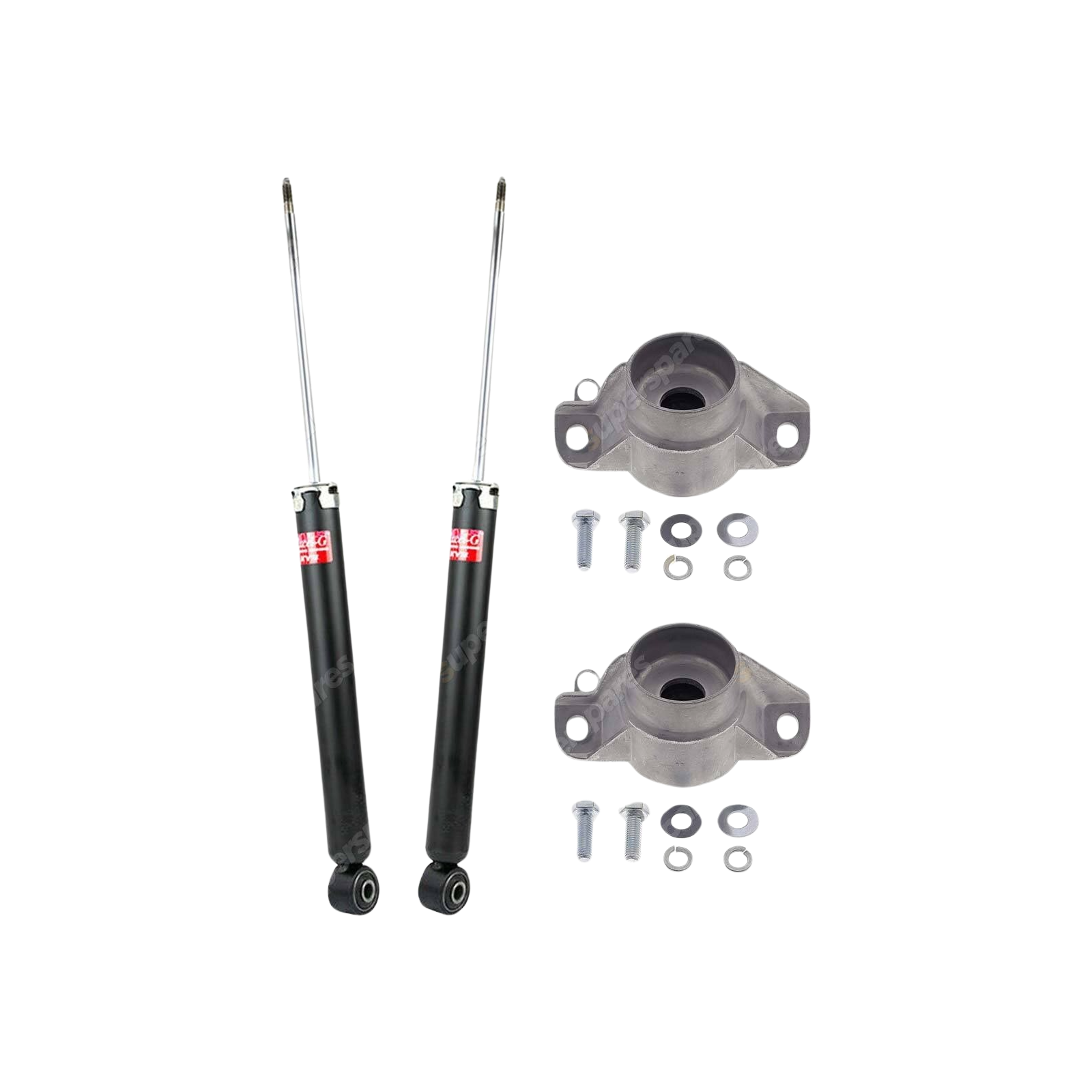 2 Rear Shock Absorbers Strut Mount Kit for Audi A5 8T TFSI TDI Convertible 12-17