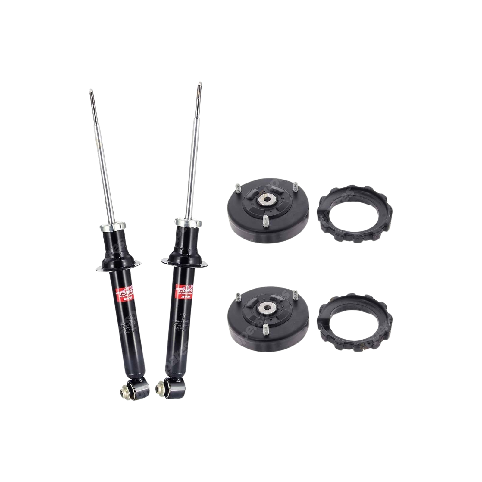 Rear KYB Shock Absorbers + Strut Mount Kit for BMW 520 523 525 528 530 E39 96-03