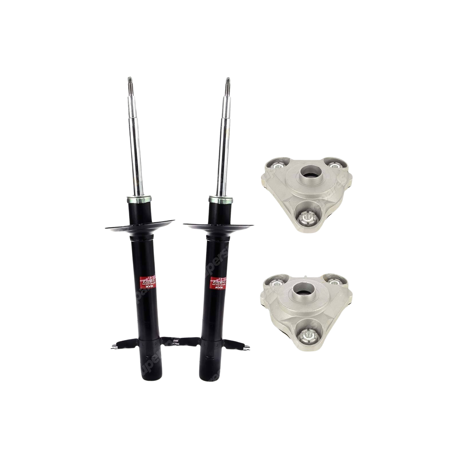 Pair Front KYB Shock Absorbers + Strut Top Mount Kit for Fiat Ducato 07-12