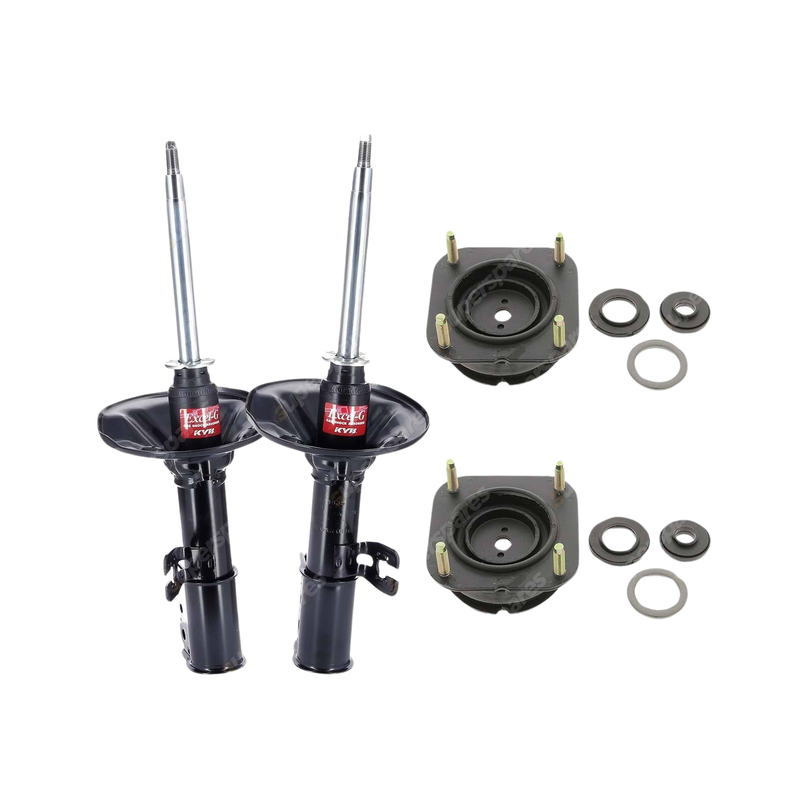 2 Front KYB Shock Absorbers + Strut Top Mount Kit for Ford Telstar AT AV 87-91