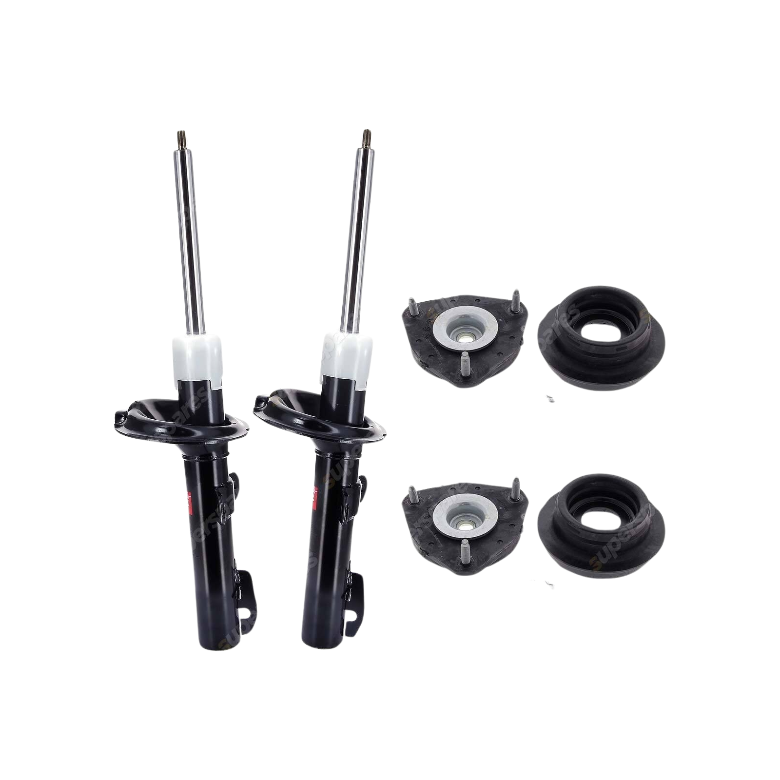 Pair Front KYB Shock Absorbers Strut Mount Kit for Ford Transit VM FWD Van 06-14