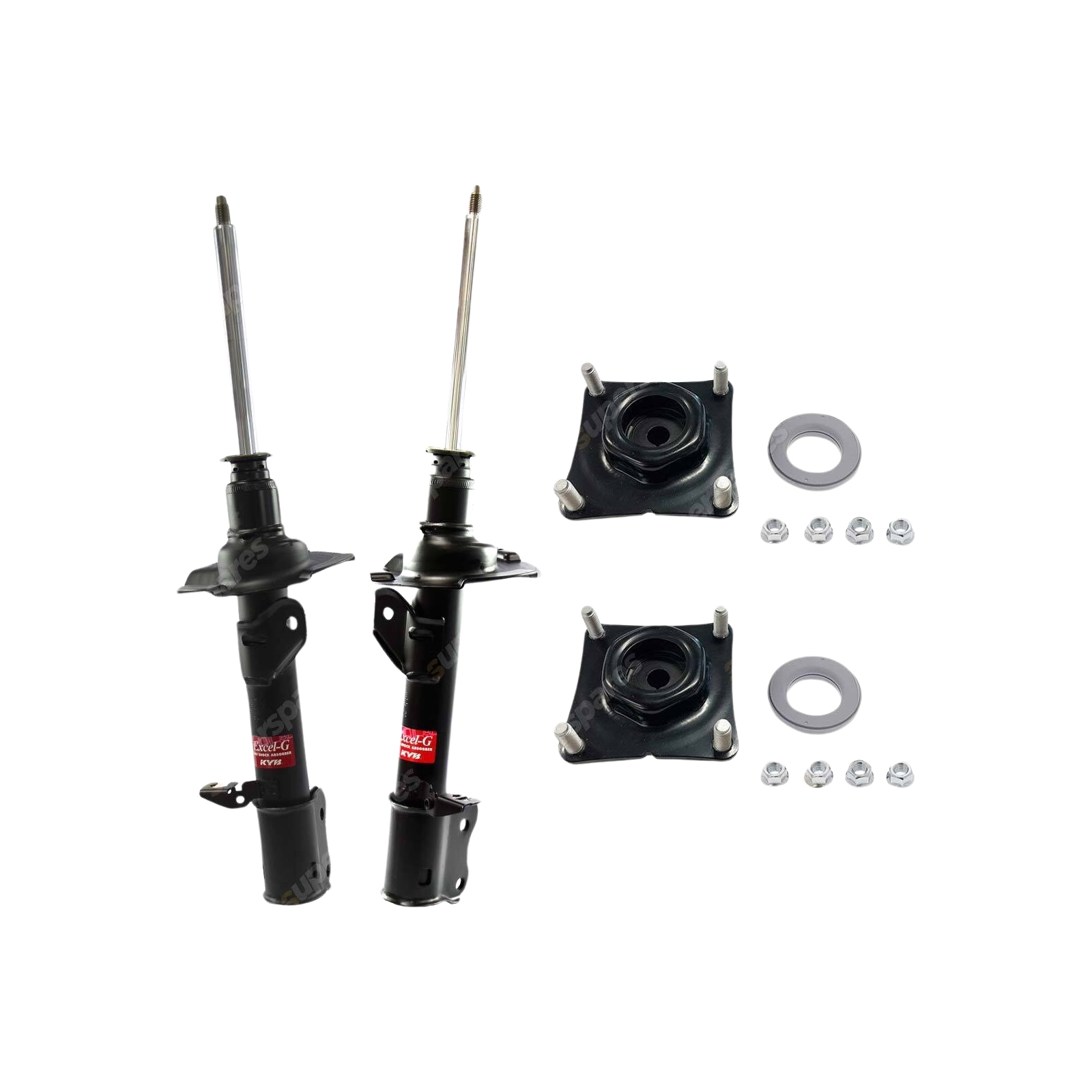 2 Front KYB Shock Absorbers + Strut Mount Kit for Ford Escape ZB ZC ZD SUV 04-12