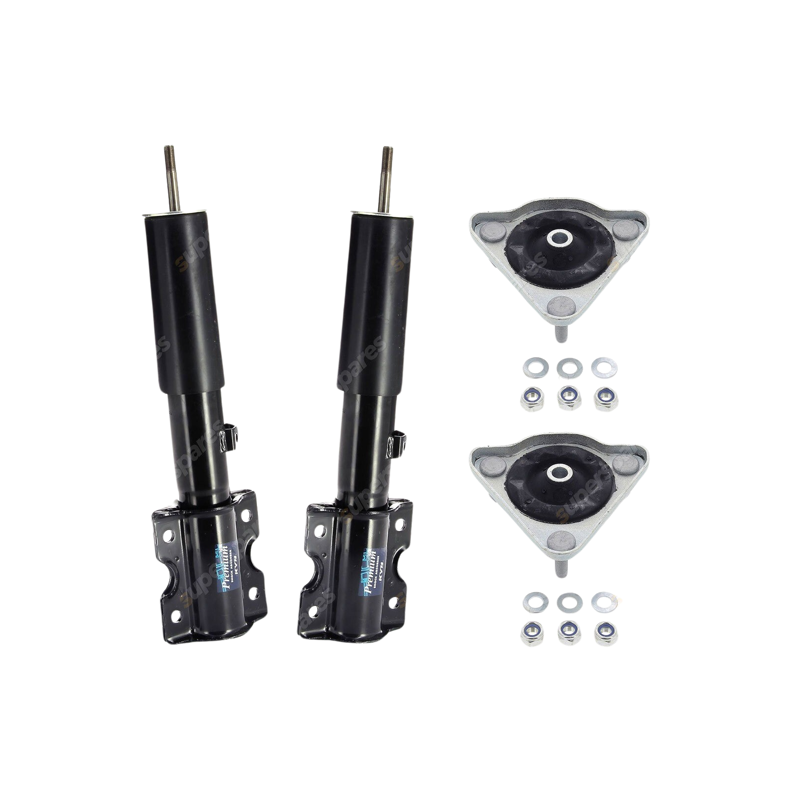 2 Front KYB Shock Absorbers + Strut Top Mount Kit for Ford Transit VF VG 94-00