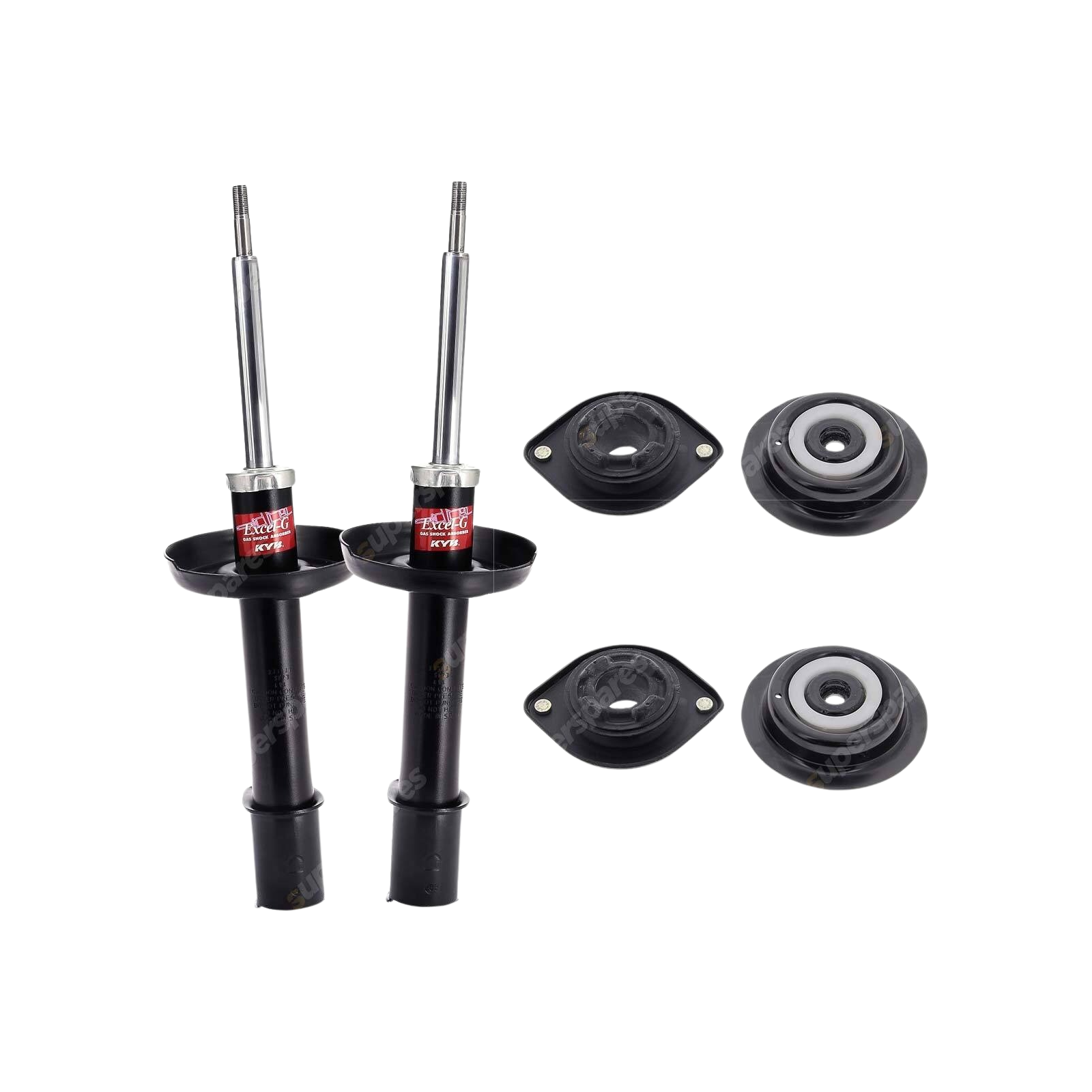 2 Front KYB Shock Absorbers + Strut Top Mount Kit for Holden Barina SB 94-01