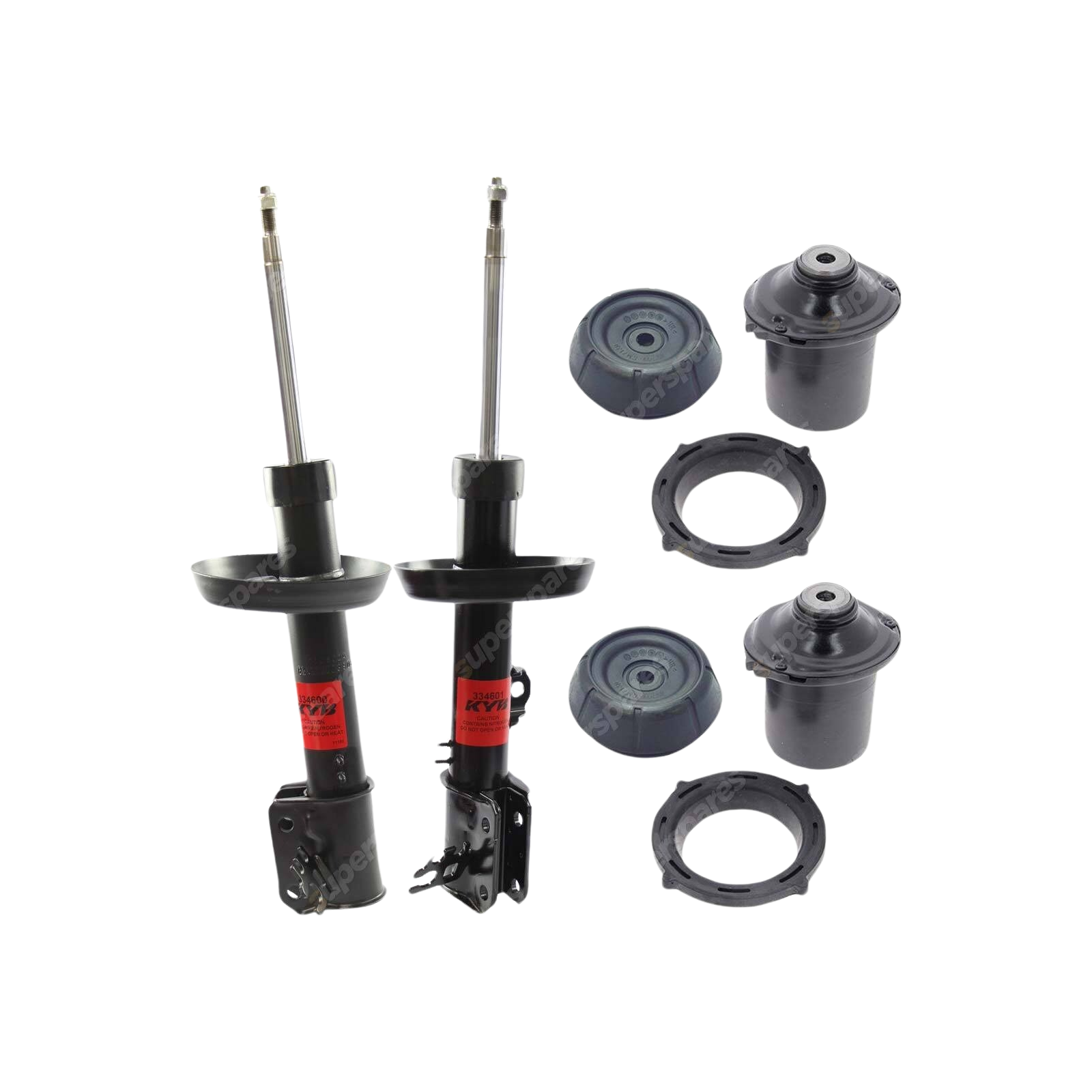 2 Front KYB Shock Absorbers + Strut Mount Kit for Holden Vectra JR JS V6 97-02