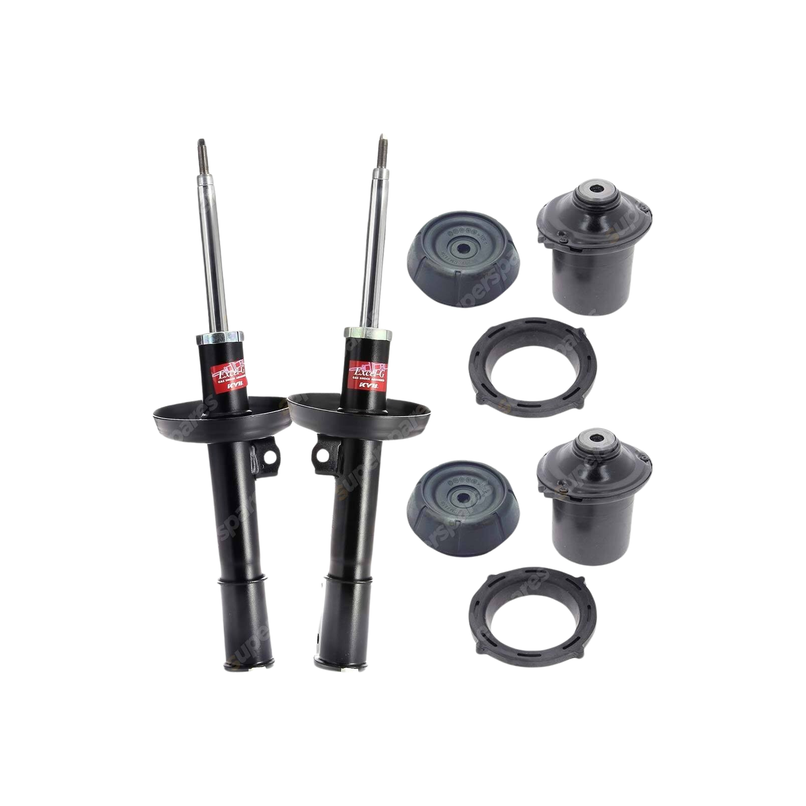 2 Front KYB Shock Absorbers + Strut Top Mount Kit for Holden Astra TS 98-07