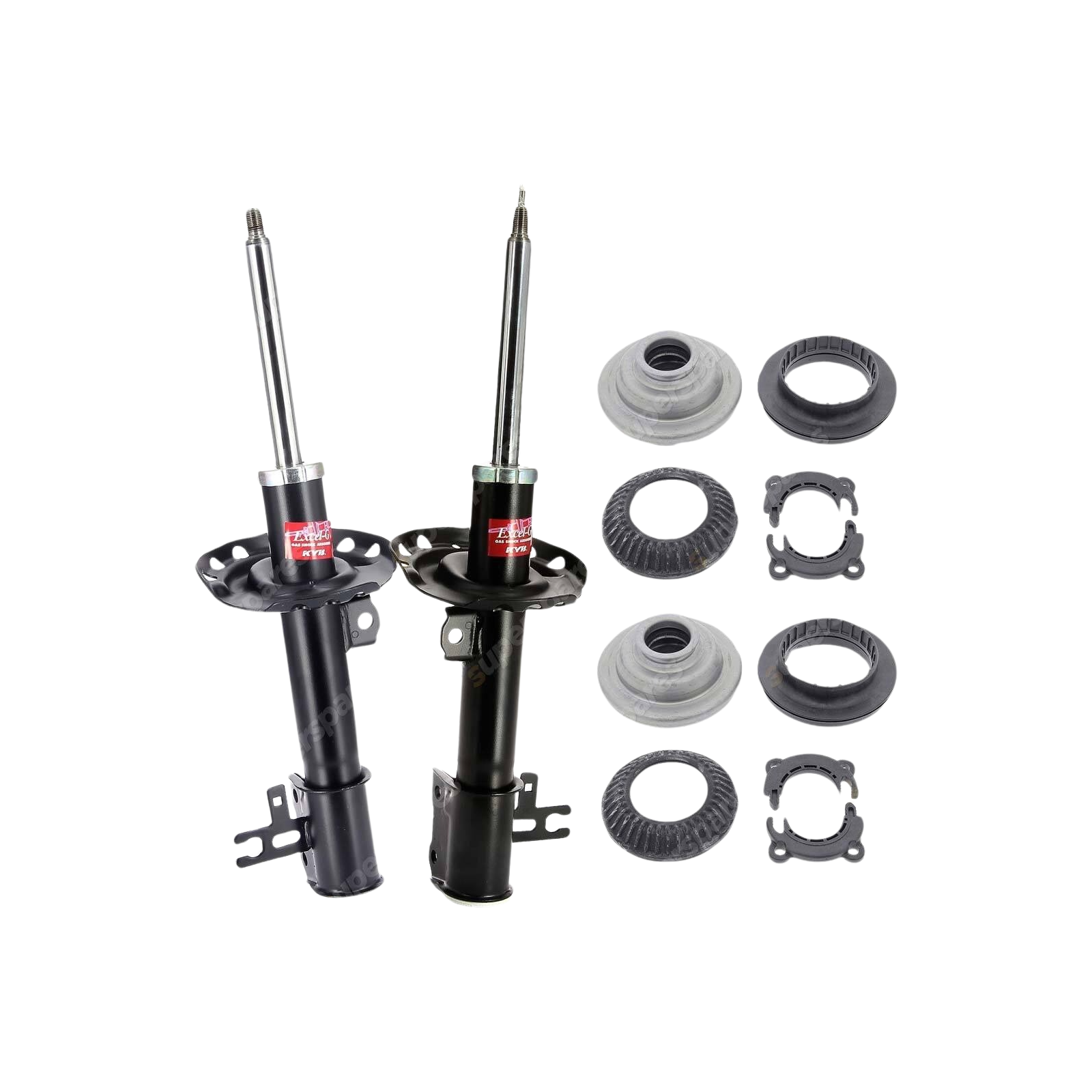 Pair Front KYB Shock Absorbers + Strut Top Mount Kit for Holden Astra AH 04-10