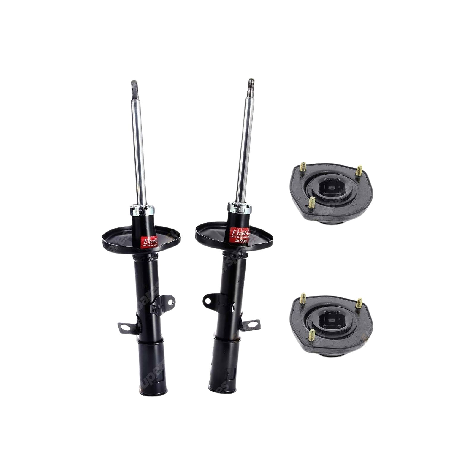 2 Rear KYB Shock Absorbers + Strut Top Mount Kit for Holden Nova LG 94-97