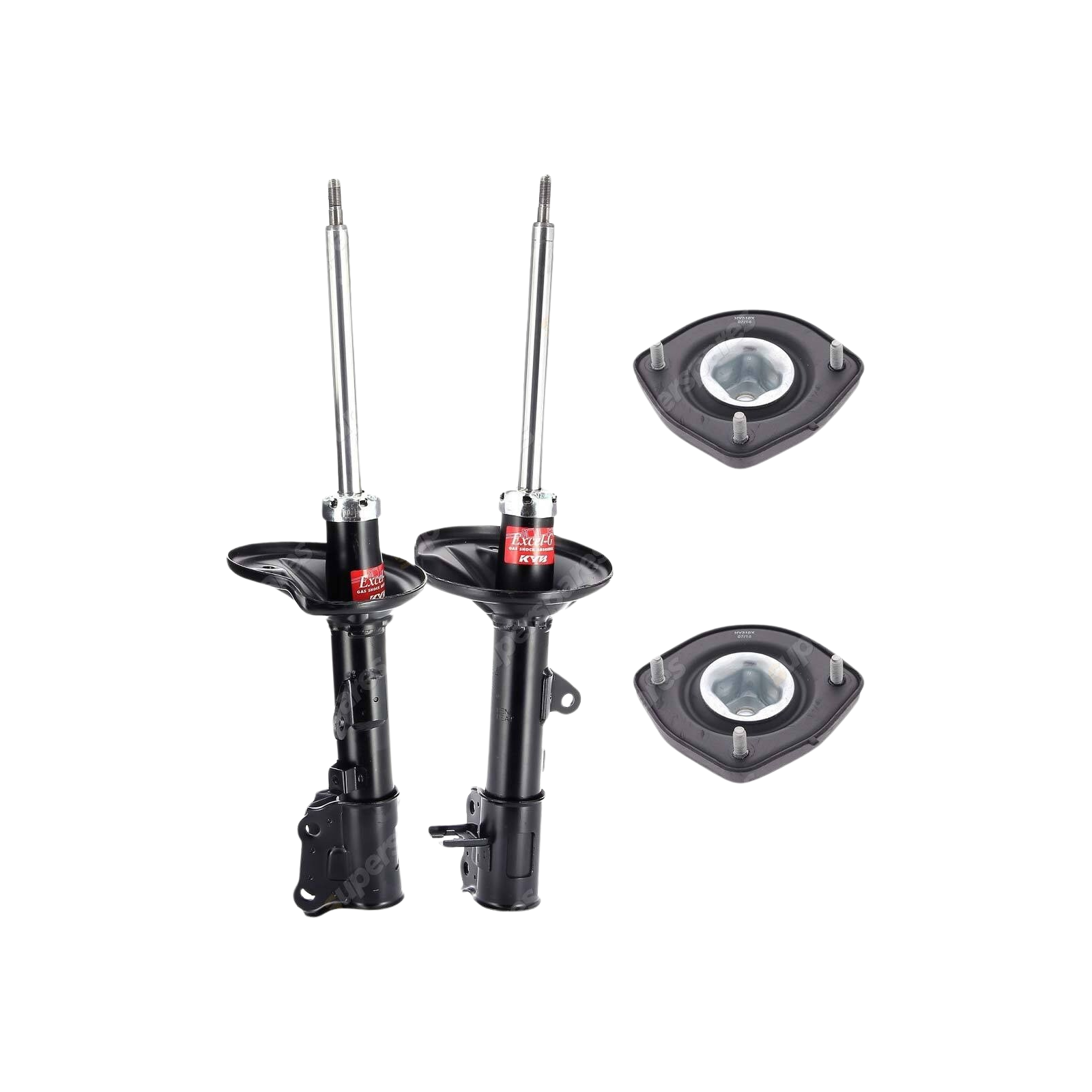 2 Rear KYB Shock Absorbers + Strut Mount Kit for Hyundai Elantra Lavita XD 00-06