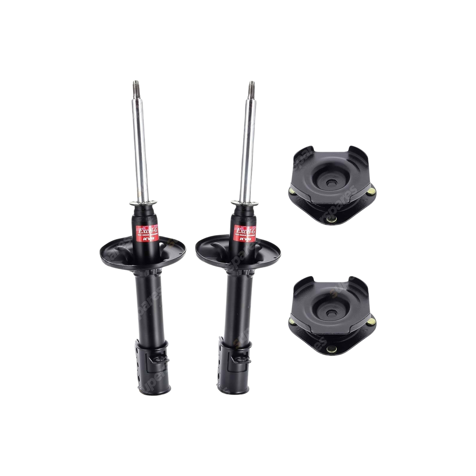 2x Rear KYB Shock Absorbers + Strut Mount Kit for Mazda MX-6 GE KL Coupe 94-97