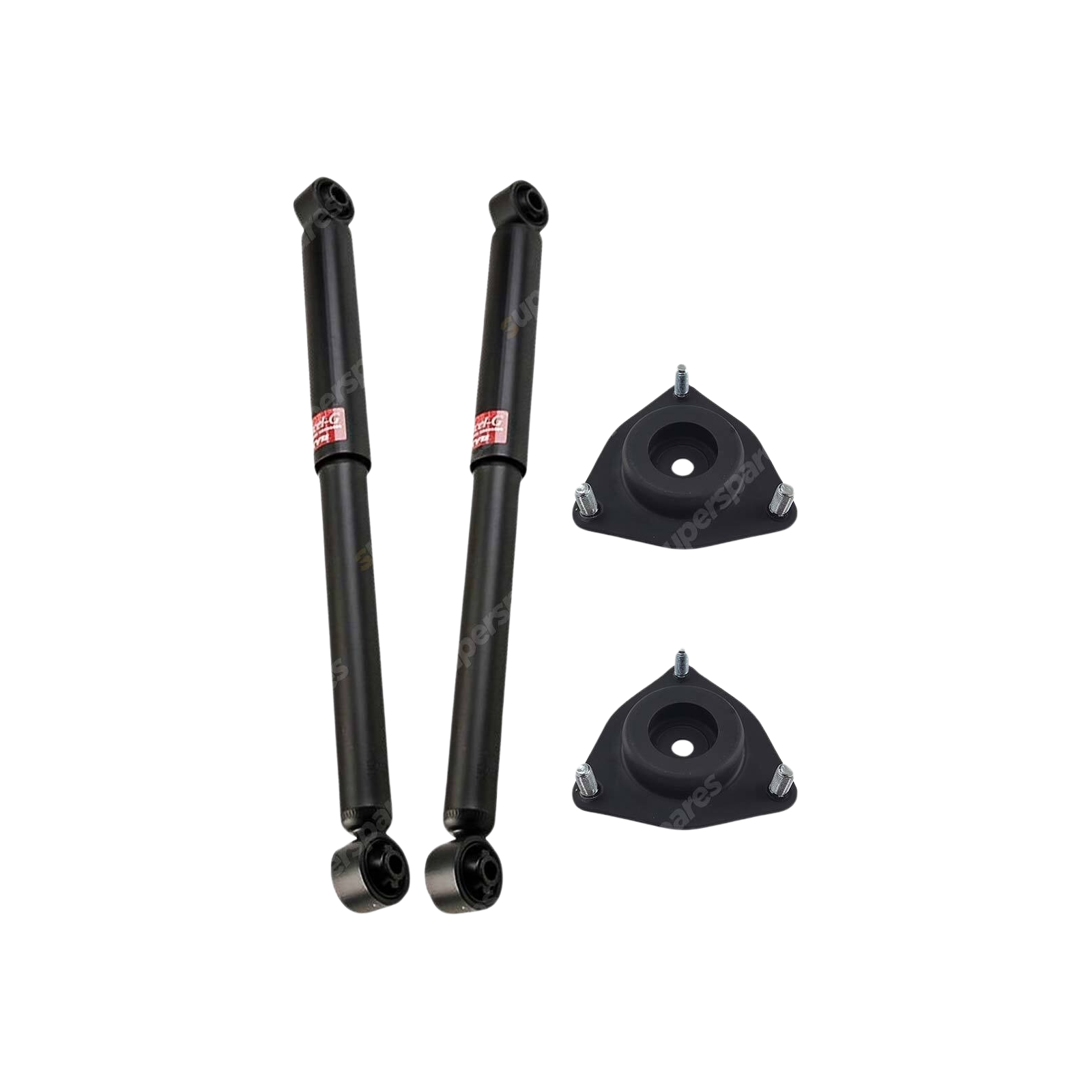 2x Front KYB Shock Absorbers + Strut Mount Kit for Mitsubishi Lancer CJ Aspire