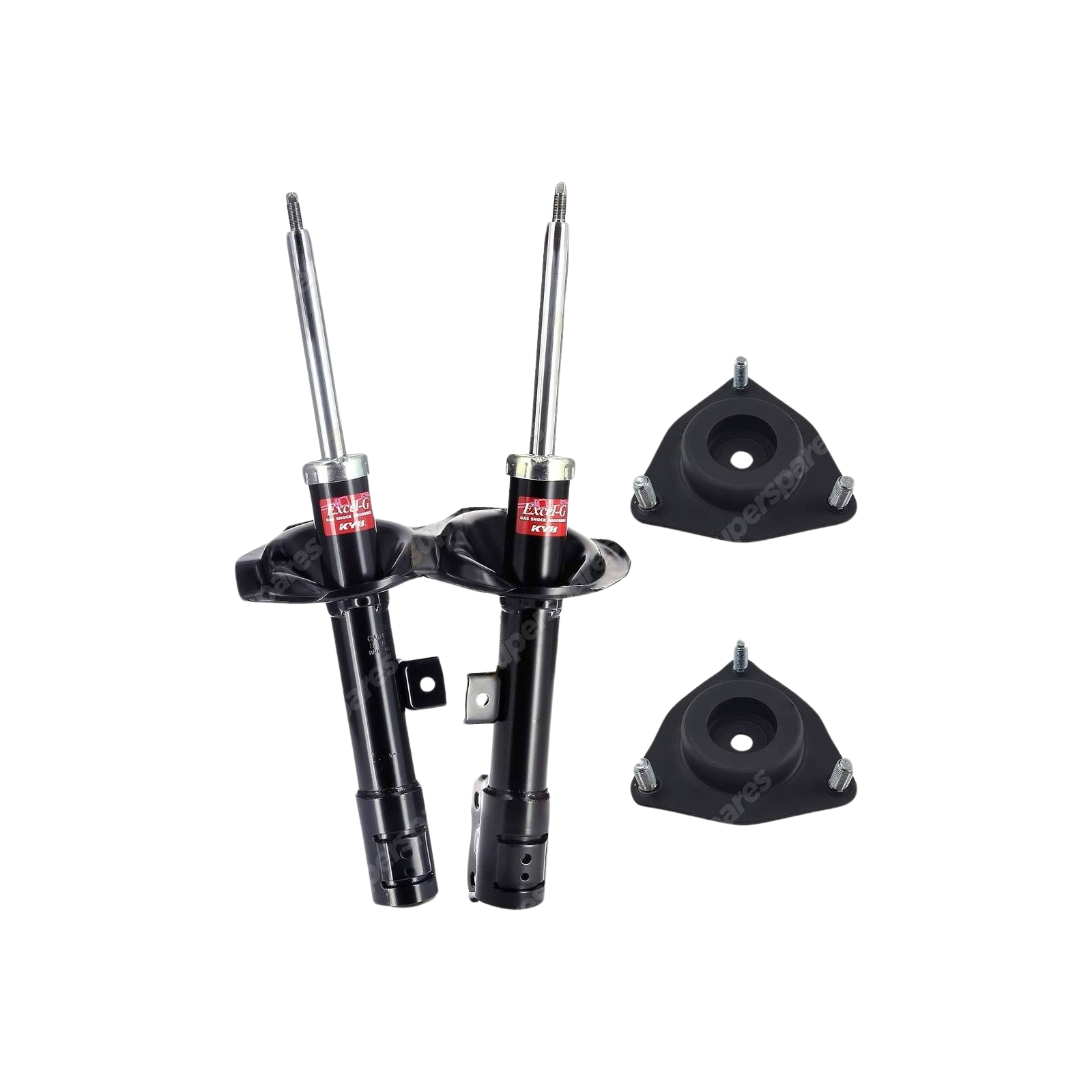 2 Front KYB Shock Absorbers + Strut Mount Kit for Mitsubishi ASX XA XB SUV 10-ON