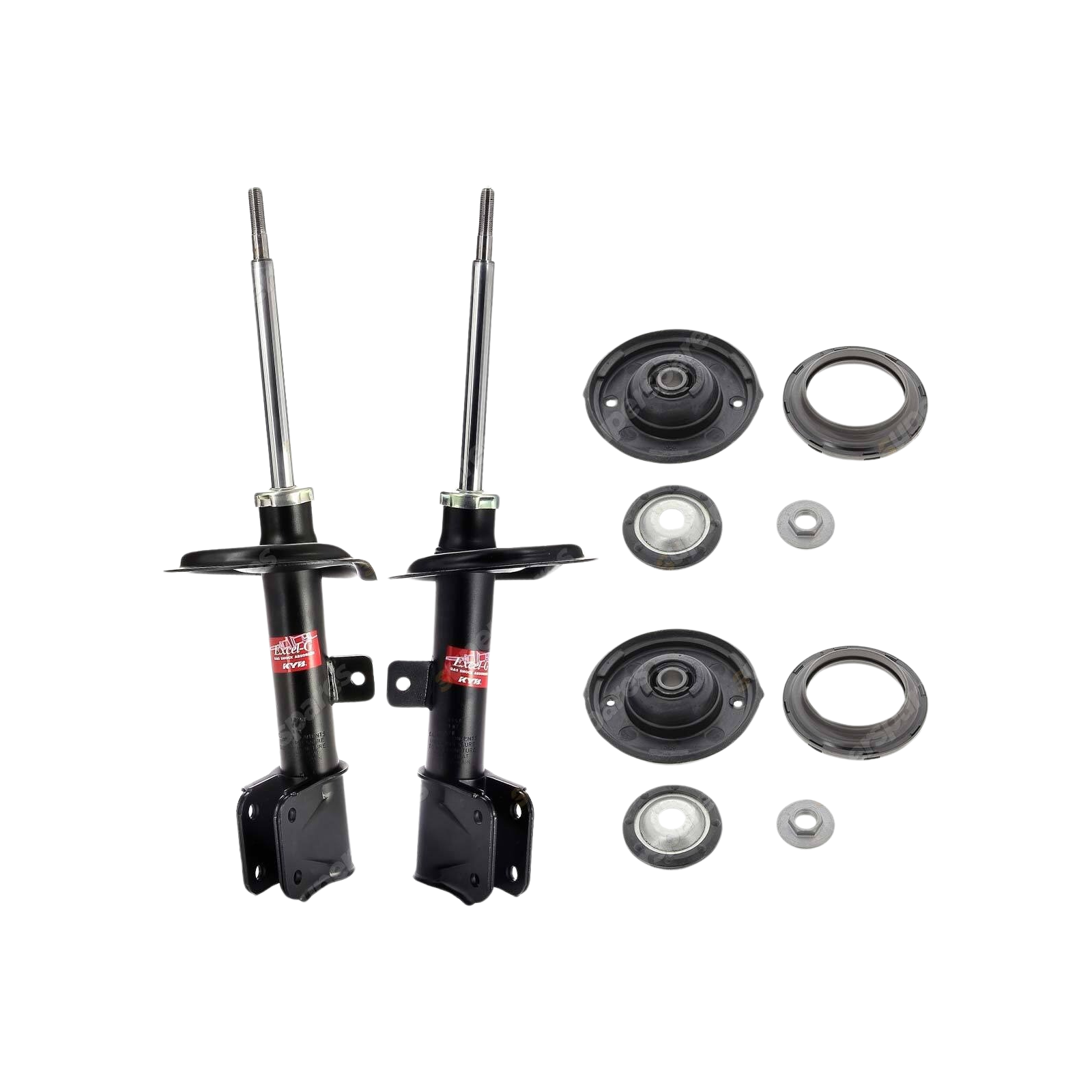 Front KYB Shock Absorbers Strut Mount Kit for Peugeot 307 9HZ NFU RFN RHY 01-08