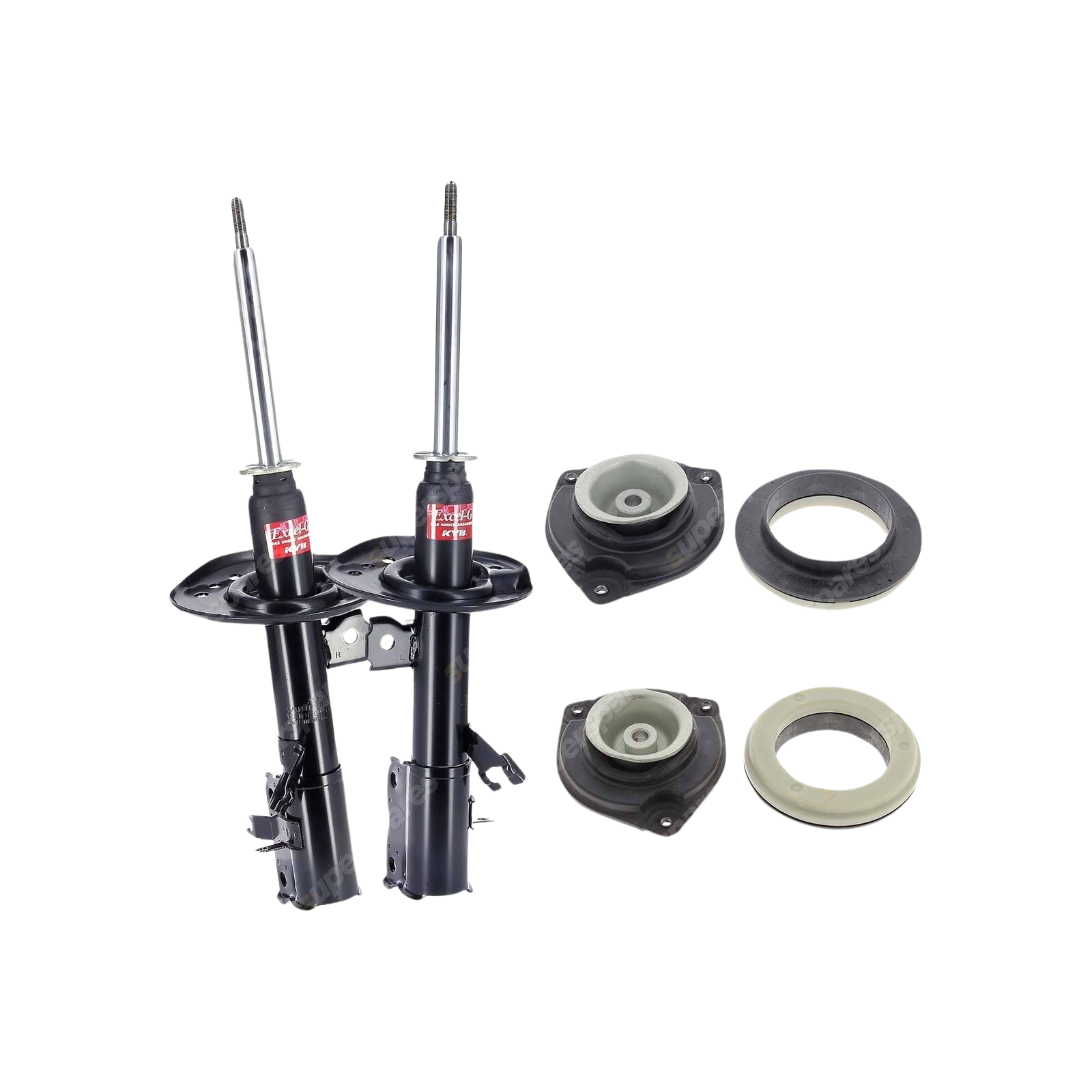 2 Front KYB Shock Absorbers + Strut Mount Kit for Renault Koleos H45 Wagon 08-16