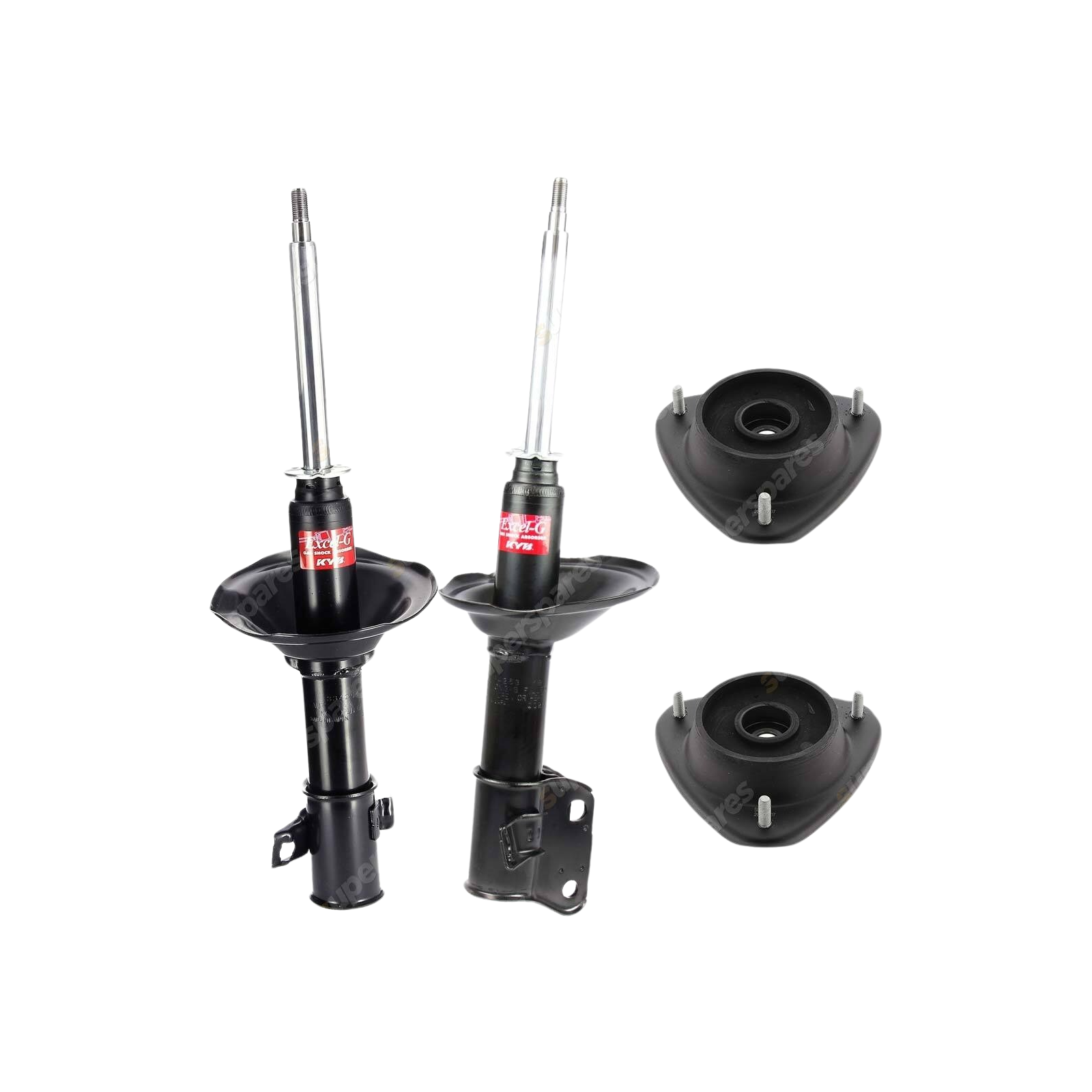 2 Front KYB Shock Absorbers Strut Mount Kit for Subaru Impreza GC GF 92-00