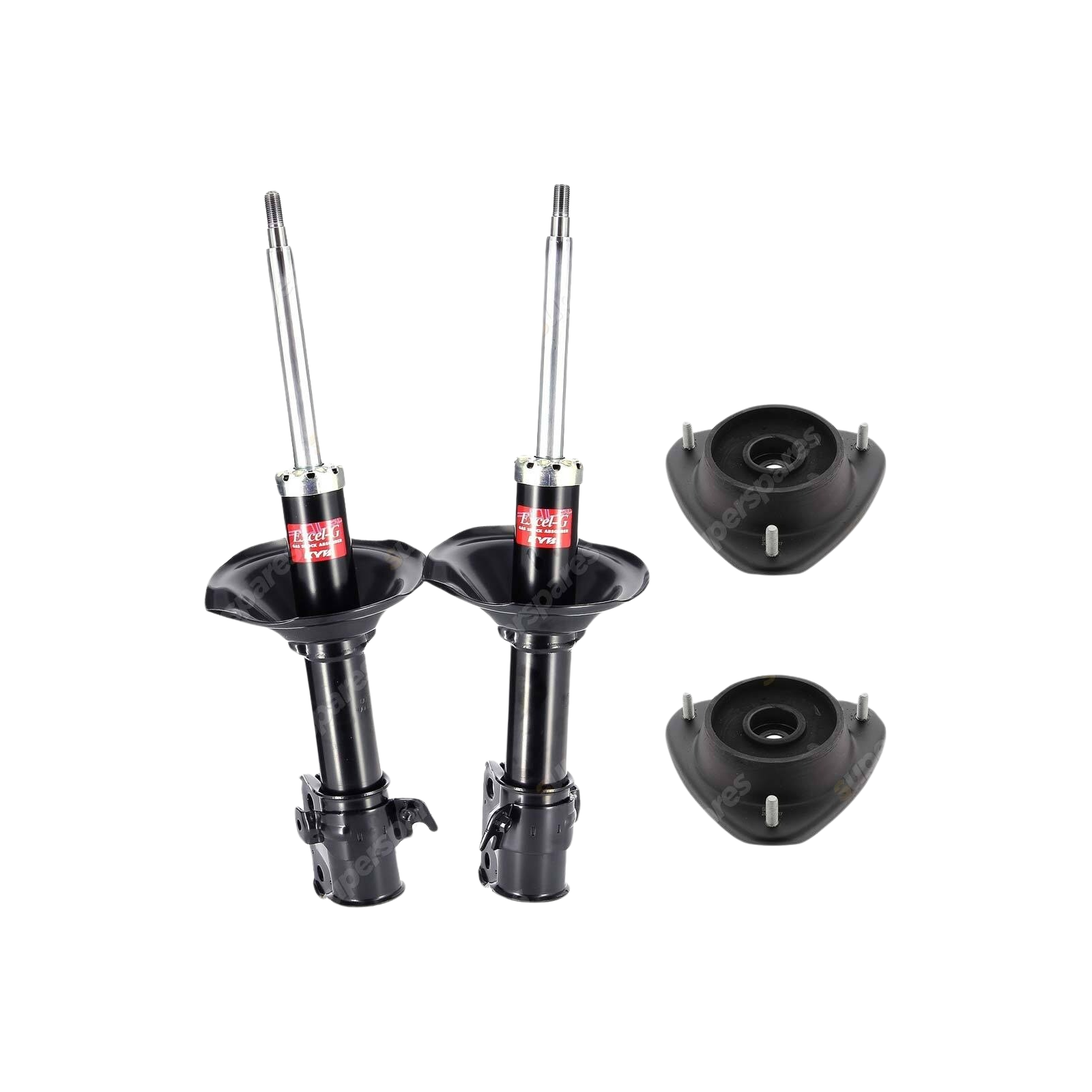 2x Front KYB Shocks + Strut Mount Kit for Subaru Impreza GDA WRX EJ205 02-05