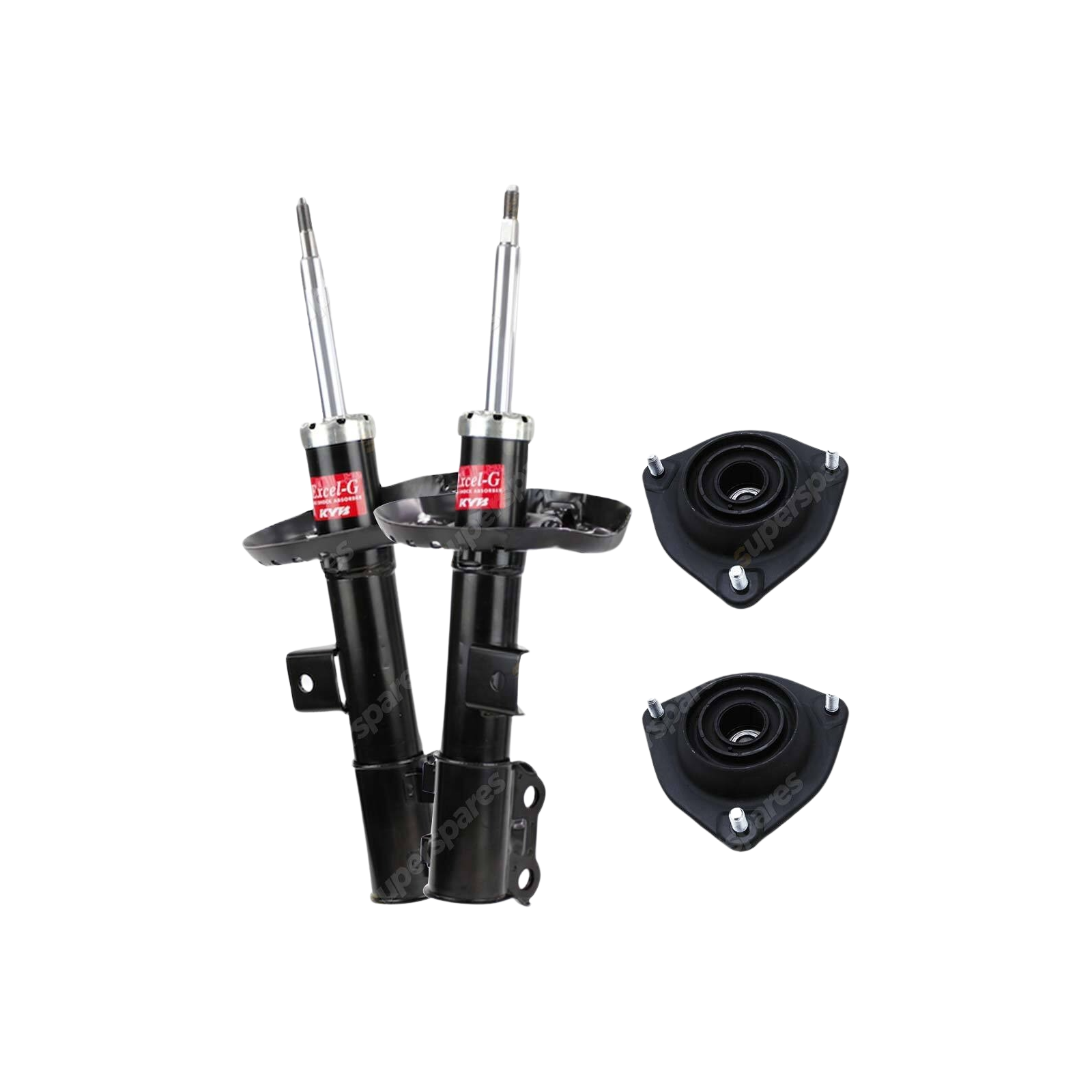 Pair Front KYB Shock Absorbers + Strut Mount Kit for Hyundai Veloster FS 11-12