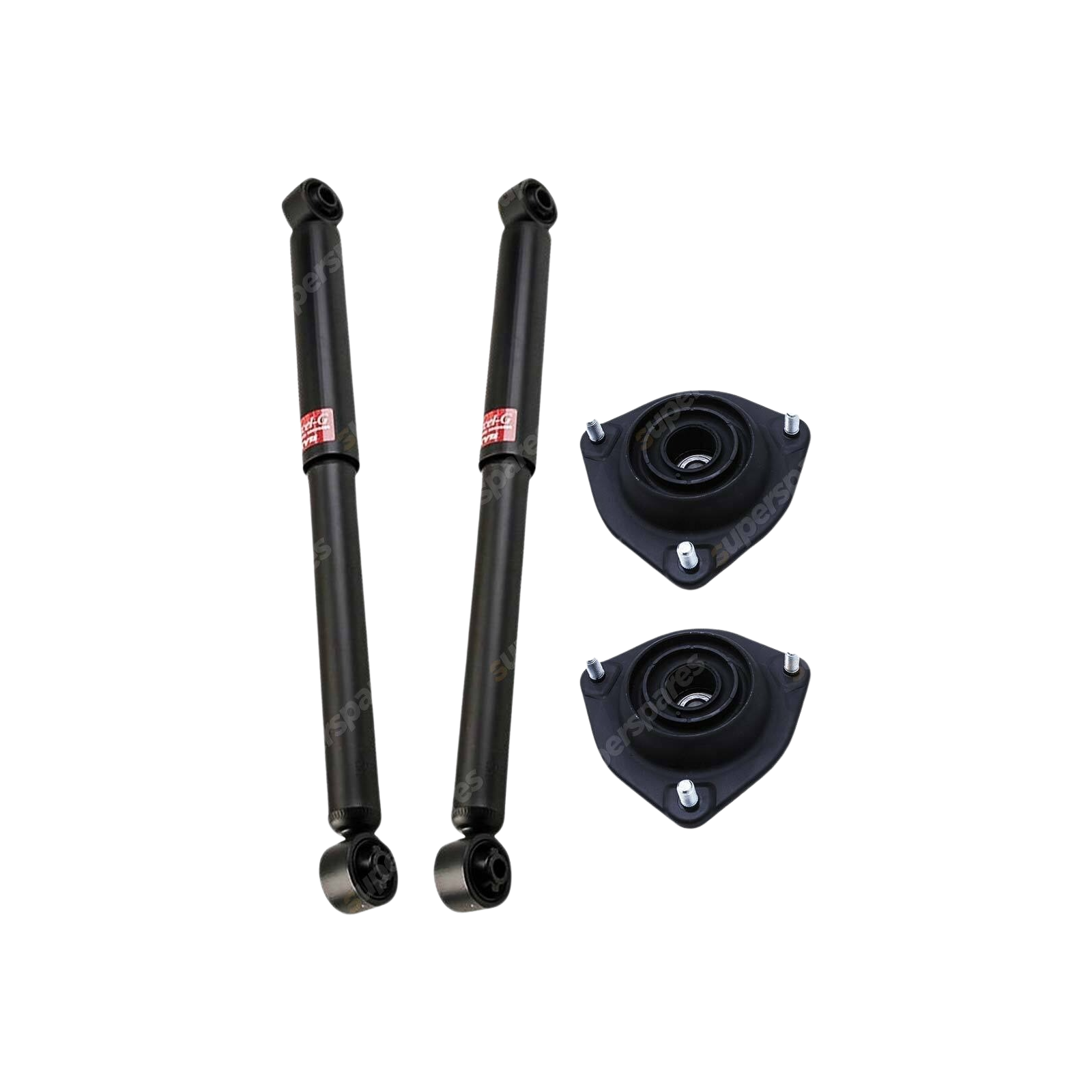 Pair Front KYB Shock Absorbers + Strut Mount Kit for Hyundai Veloster FS 14-on