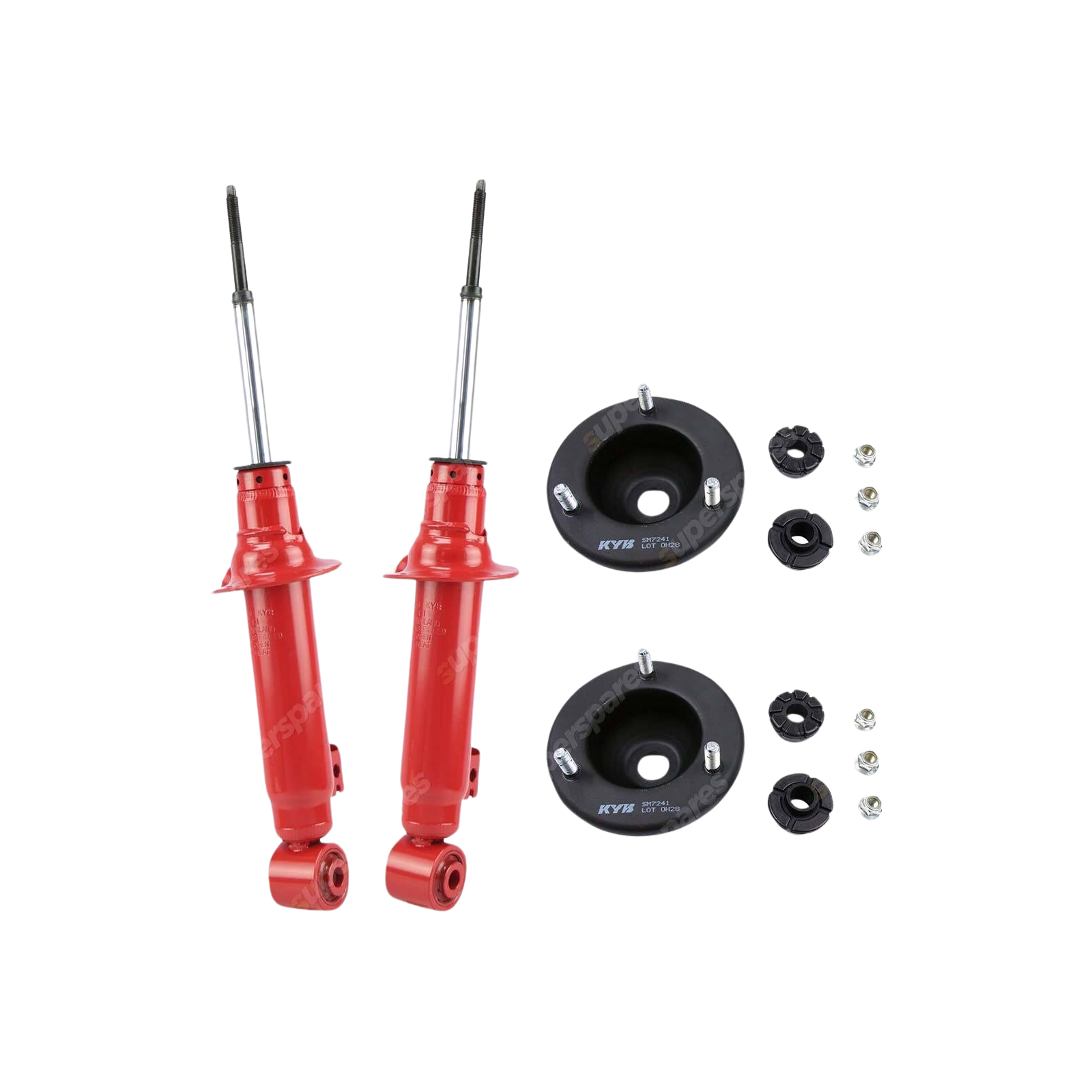 Front KYB Skorched 4's Shocks Strut Mount Kit for Mitsubishi Triton ML MN MQ MR