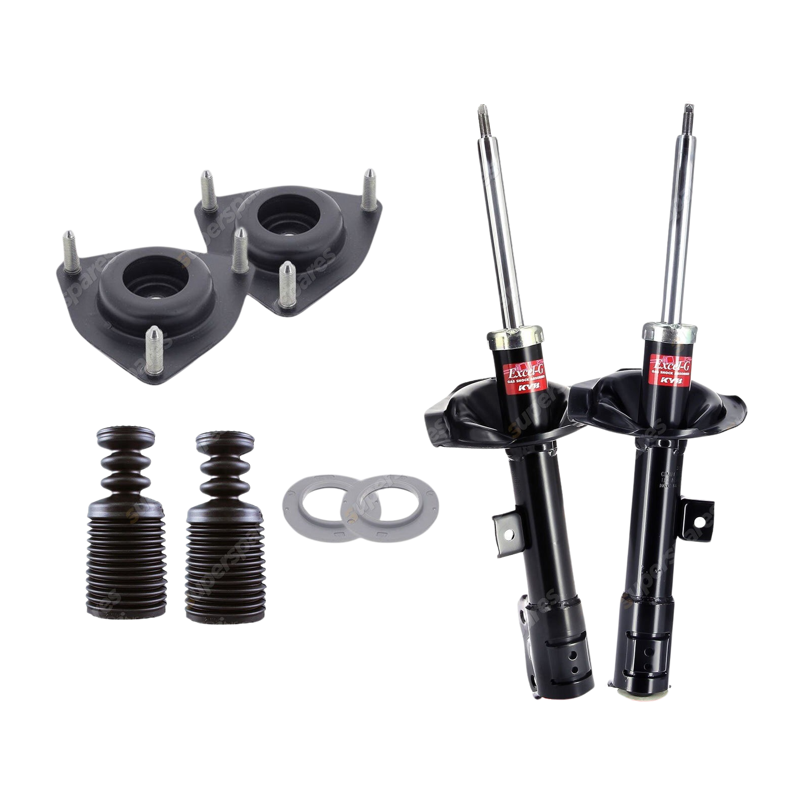 Front KYB Shocks Strut Mount Protection Kit for Mitsubishi ASX XA XB XC XD