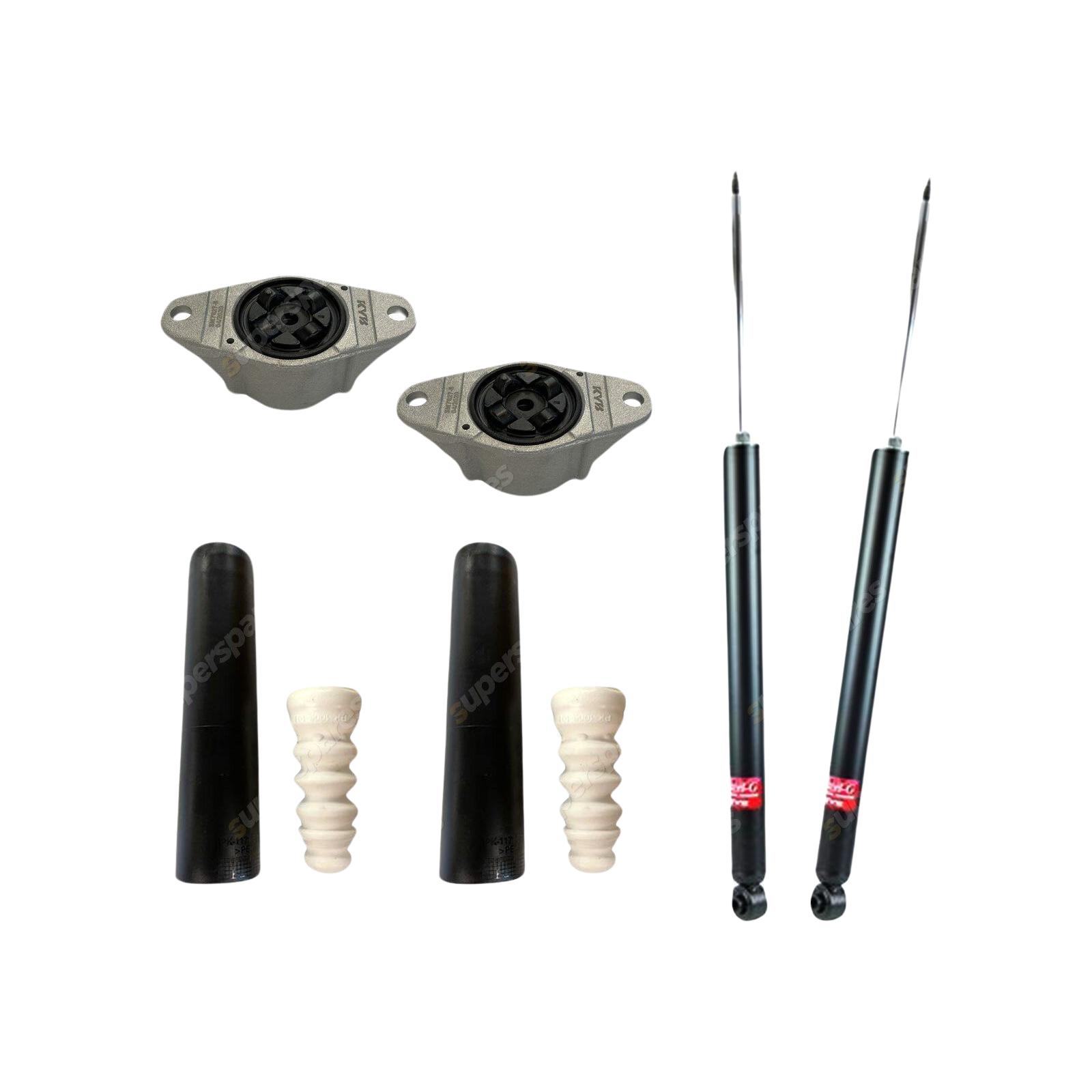 Rear KYB Shock Absorbers Strut Mount Protection Kit for Ford Focus LS LT LV 2.0L