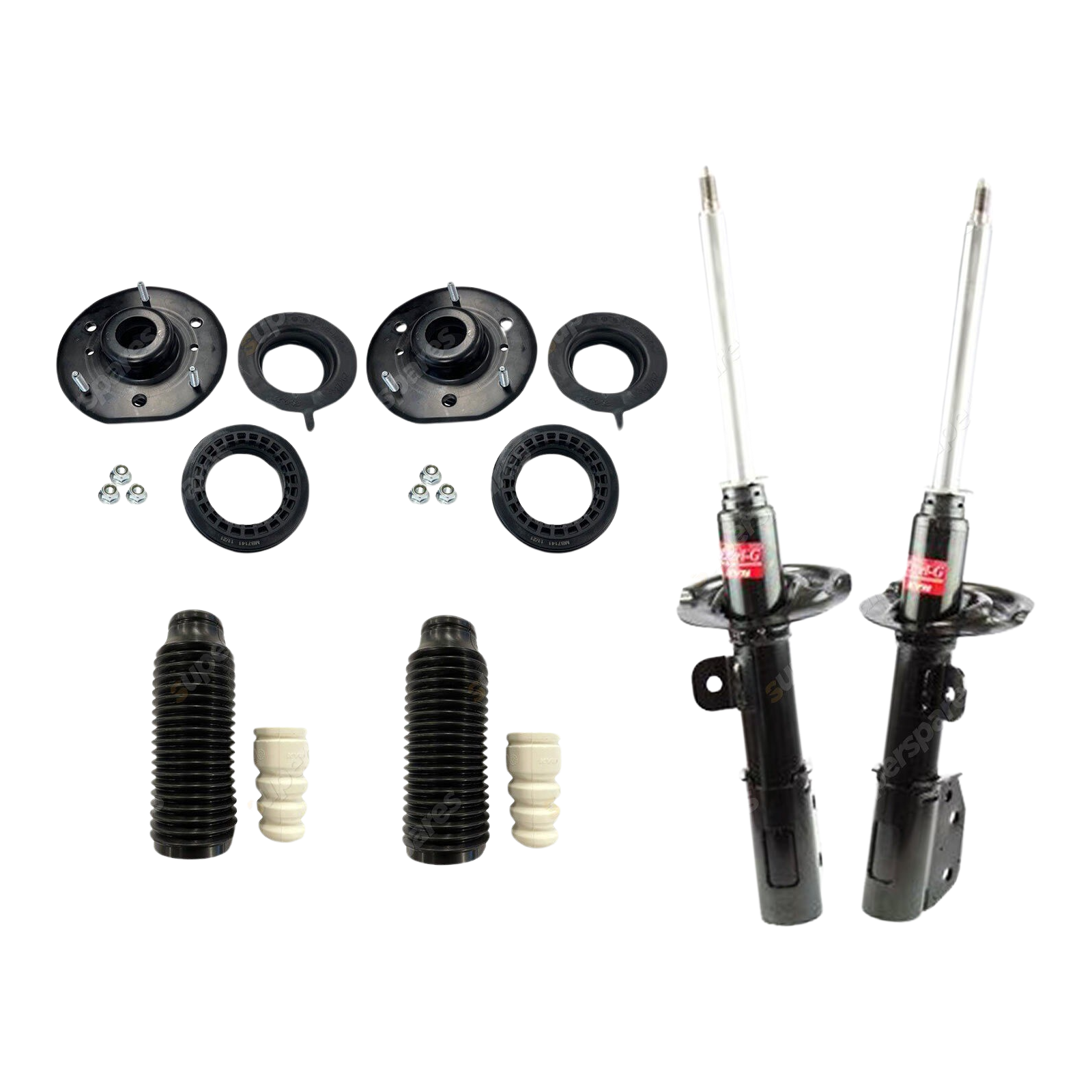 Front KYB Shock Absorbers Strut Mount Protection Kit for Holden Captiva CG CG II