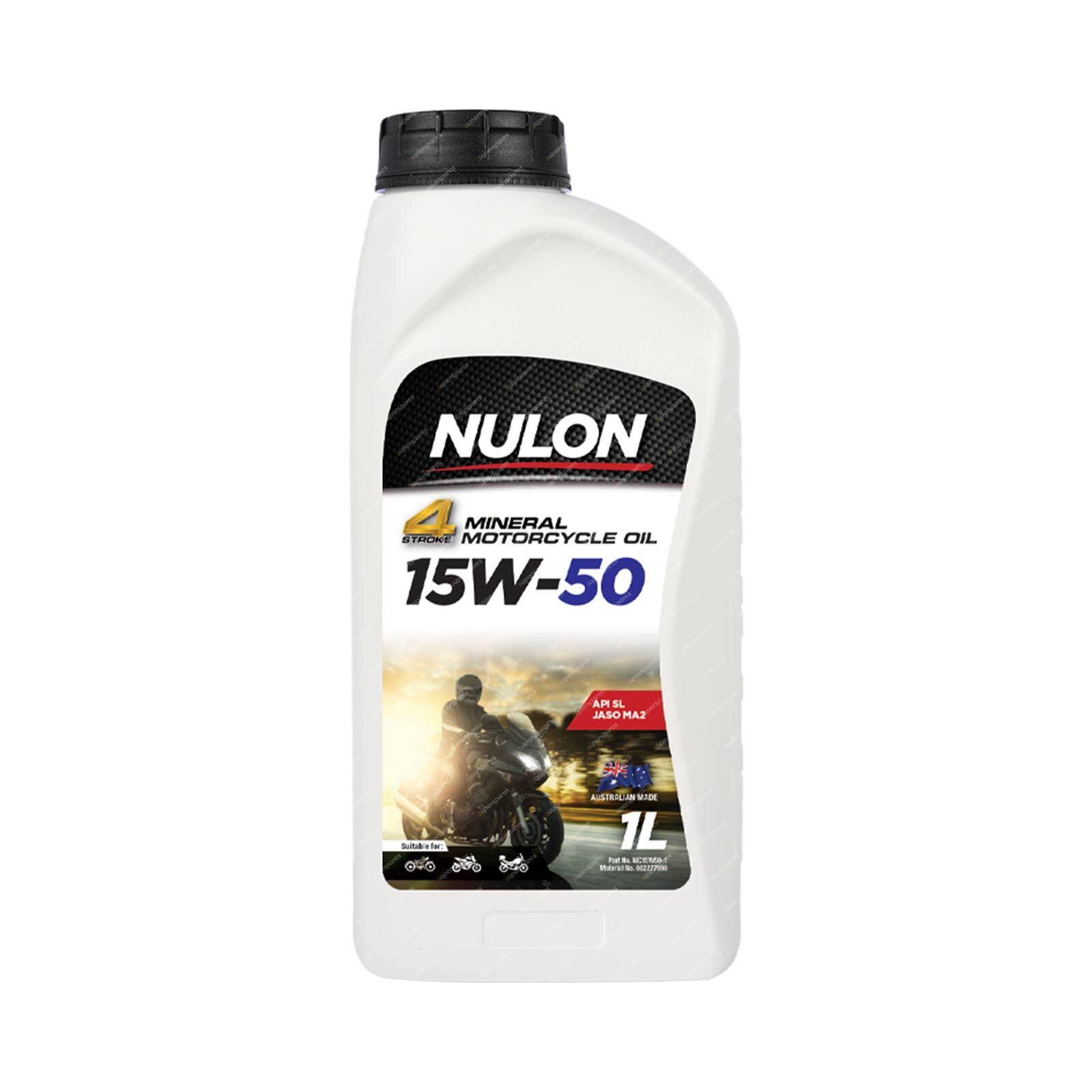 Nulon Mineral Super 15W-50 Motorcycle 4 Stroke Engine Oil 1L MC15W50-1