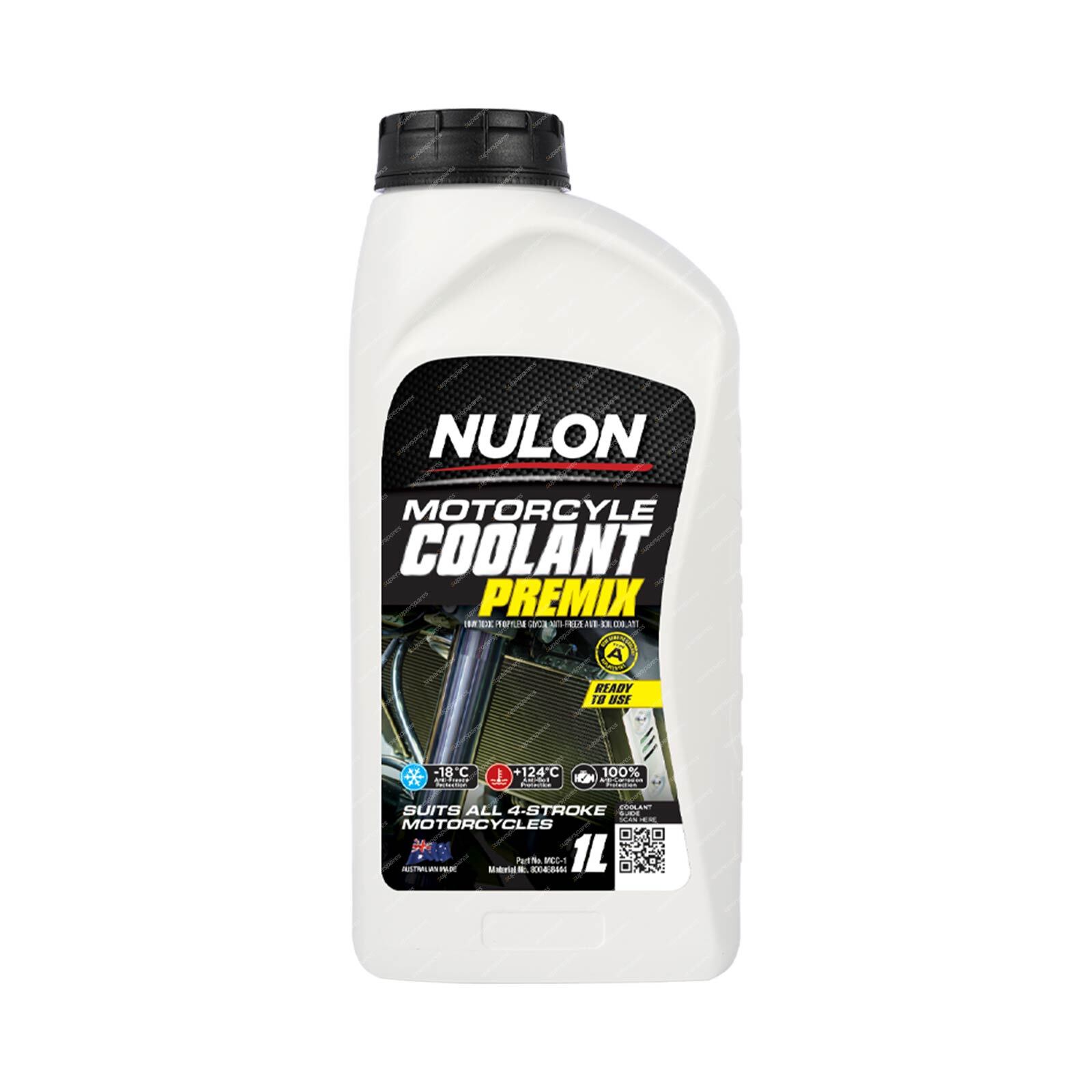 Nulon Motorcycle Coolant Premix 1 Liter MCC-1 Premixed Engine Coolant