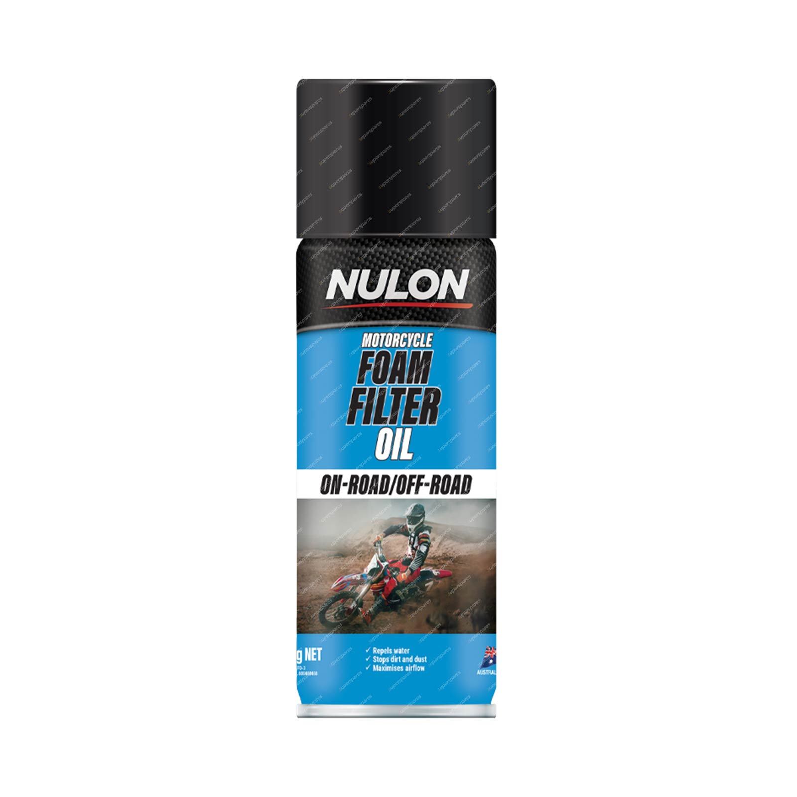 Nulon Motorcycle Foam Filter Oil 300g Additives MCFO-3 Maximises Airflow