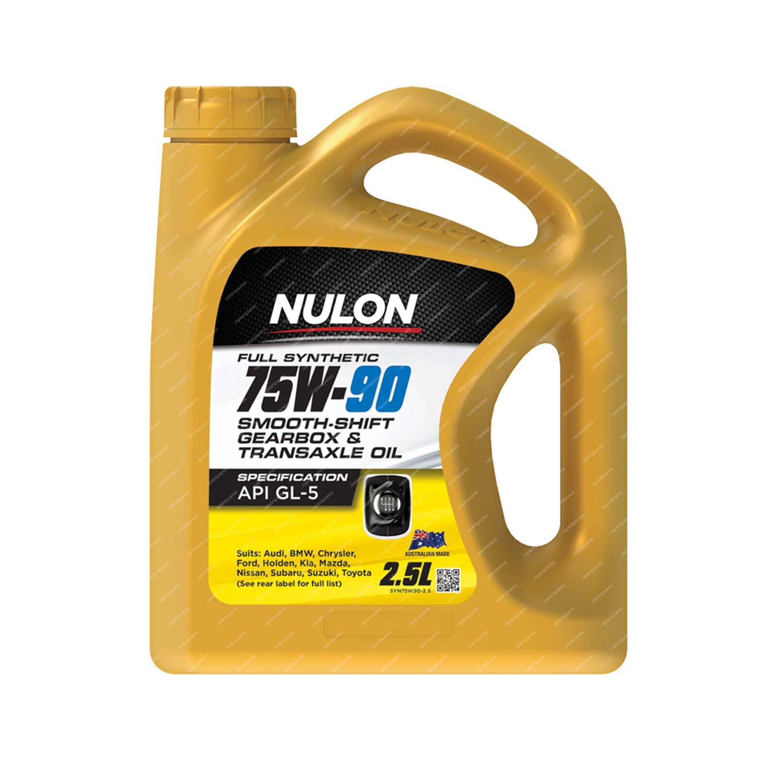 Nulon Full Synthetic 75W-90 Smooth Shift Manual Gearbox & Transaxle Oil 2.5L