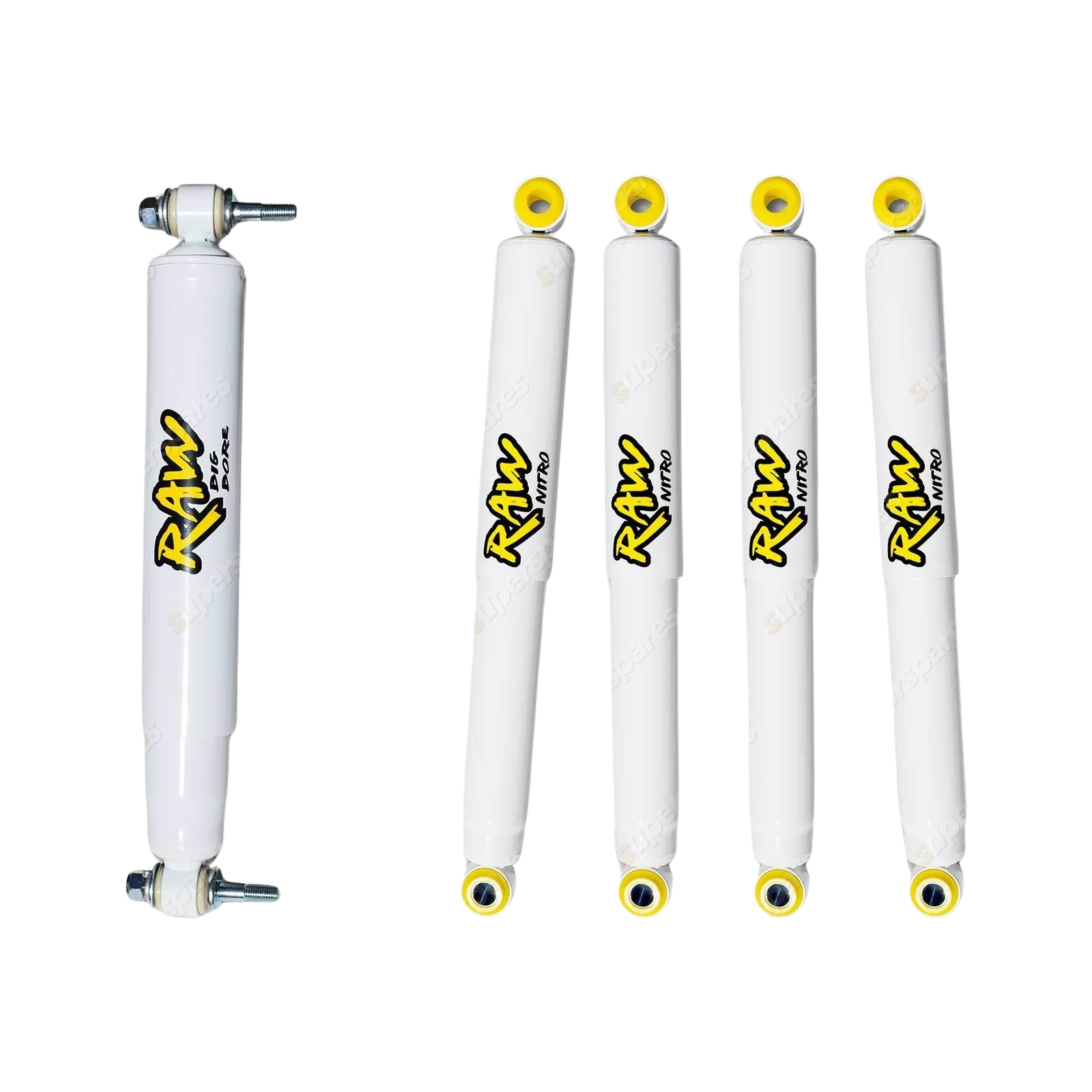 Raw 4x4 Nitro Shocks + Steering Damper for FORD MAVERICK Y60 03/1988 - on