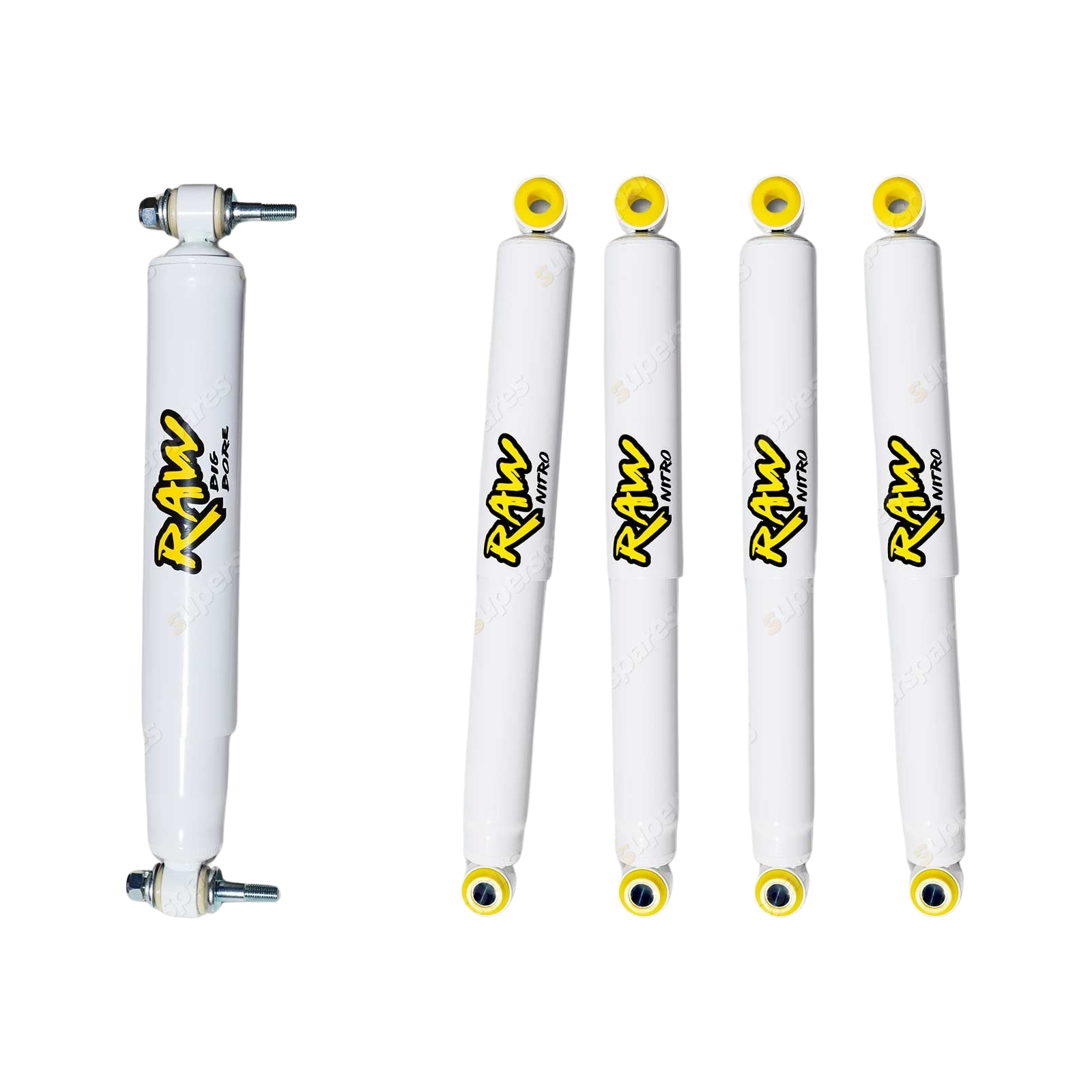 Raw 4x4 Nitro Shocks + Steering Damper for FORD MAVERICK Y60 1988 -